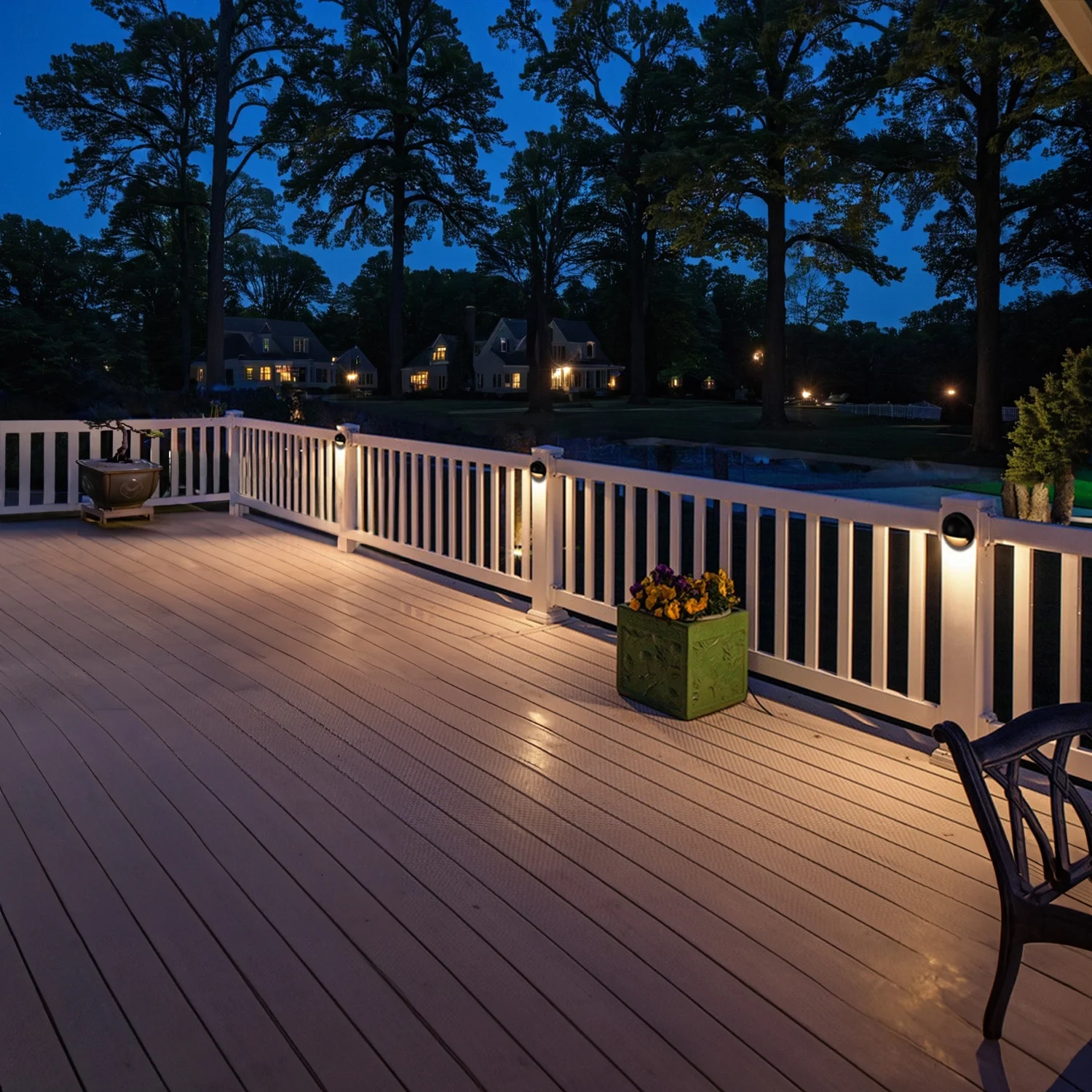 12 Pack 3CCT Low Voltage Deck Lights Outdoor, 2700K/3000K/4000K Selectable,  Landscape Step Stair Railing Fence Light Wired, 12V-36V AC/DC Deck Light