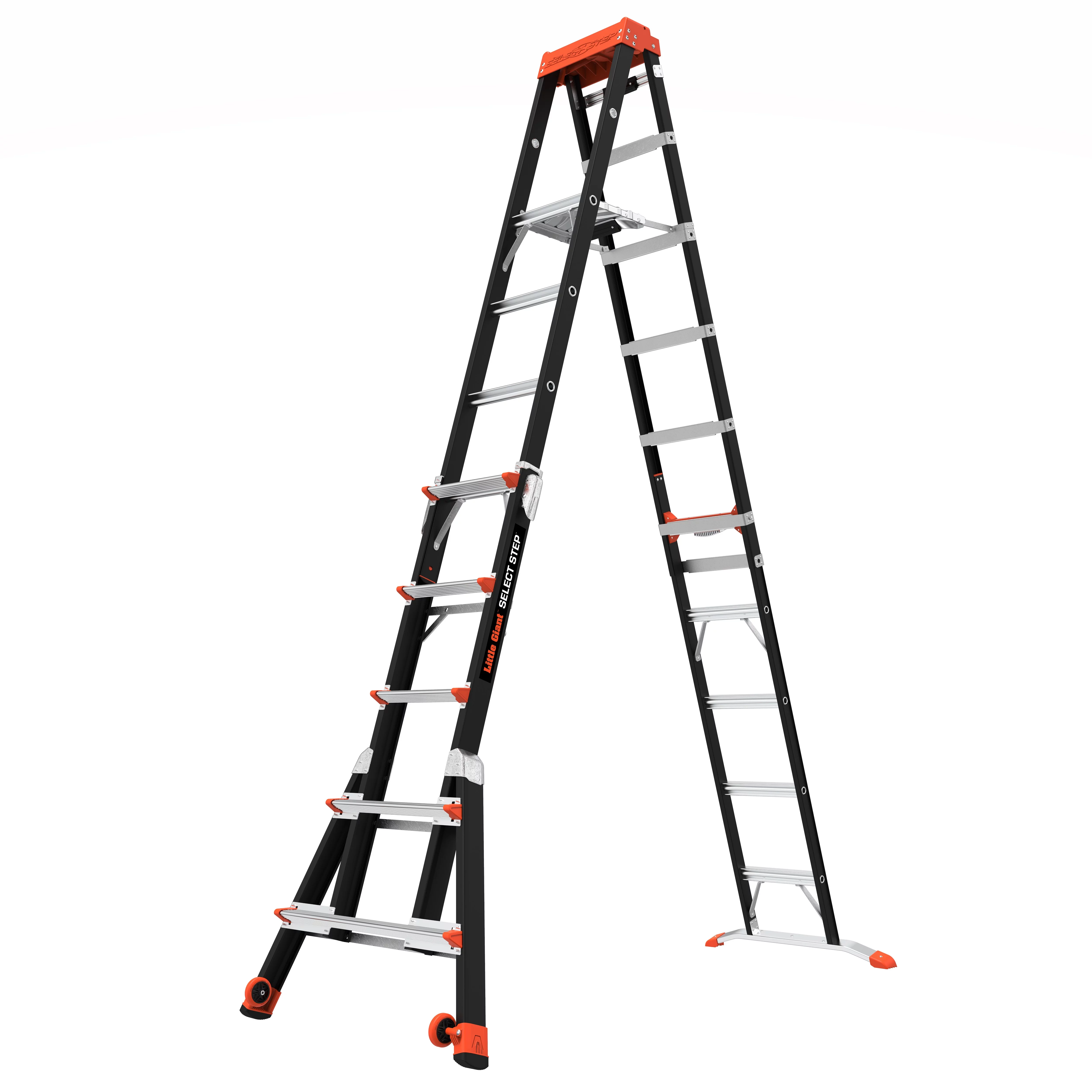 Little Giant Select Step, Model 6-10 ft, 375 lbs Rated, Fiberglass Adjustable Stepladder