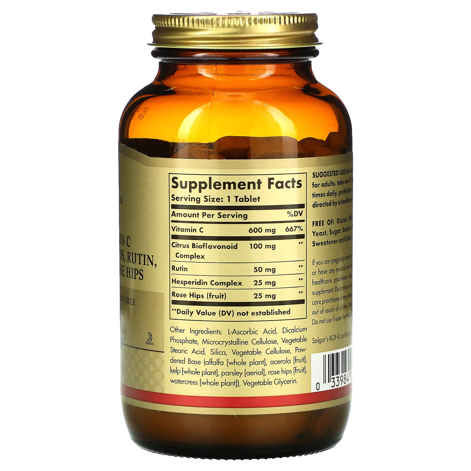 Solgar Hy-C (600 mg Vitamin C with 100 mg Bioflavonoids) 250 Tablets