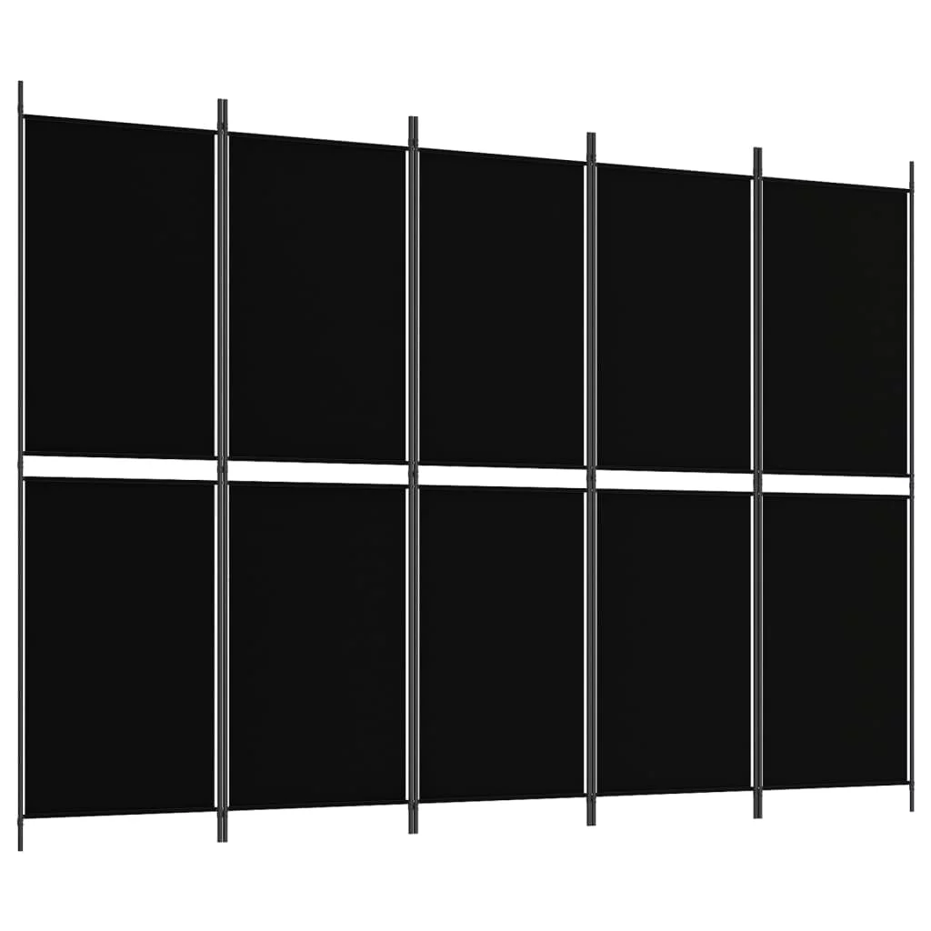 Anself 5-Panel Room Divider Black 98.4