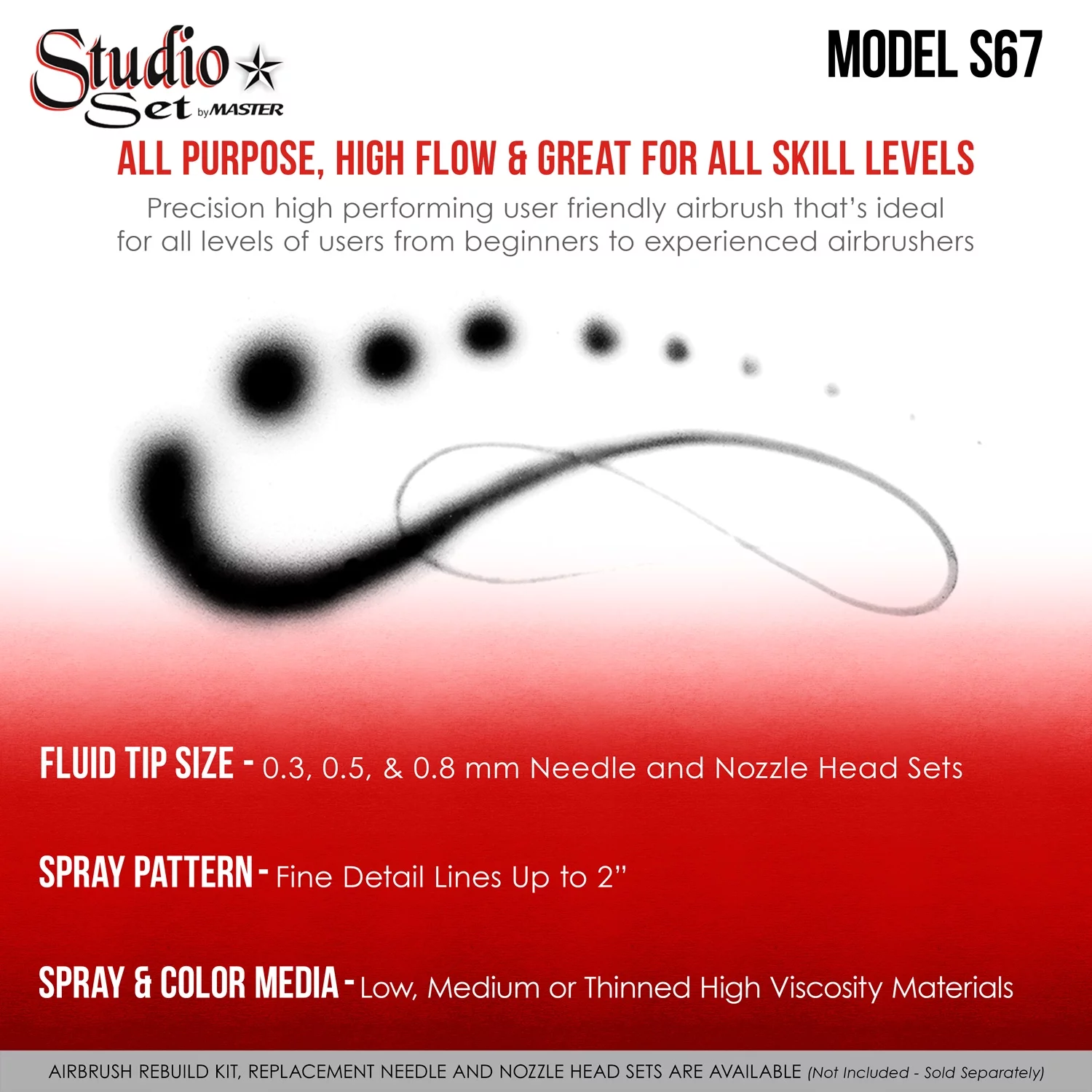 New 8 PRO Dual-Action AIRBRUSHES-Airbrush Set-Kit-Paint