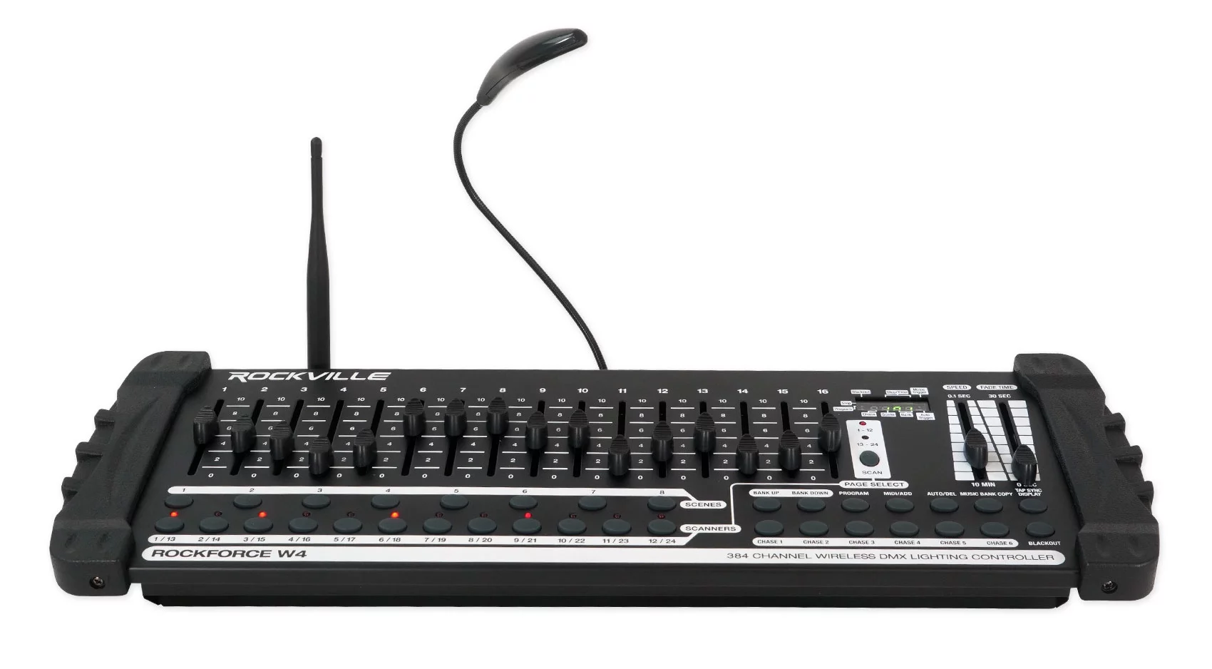 (4) Chauvet Freedom Wedge Quad Rechargeable Wash Lights+Wireless DMX Controller