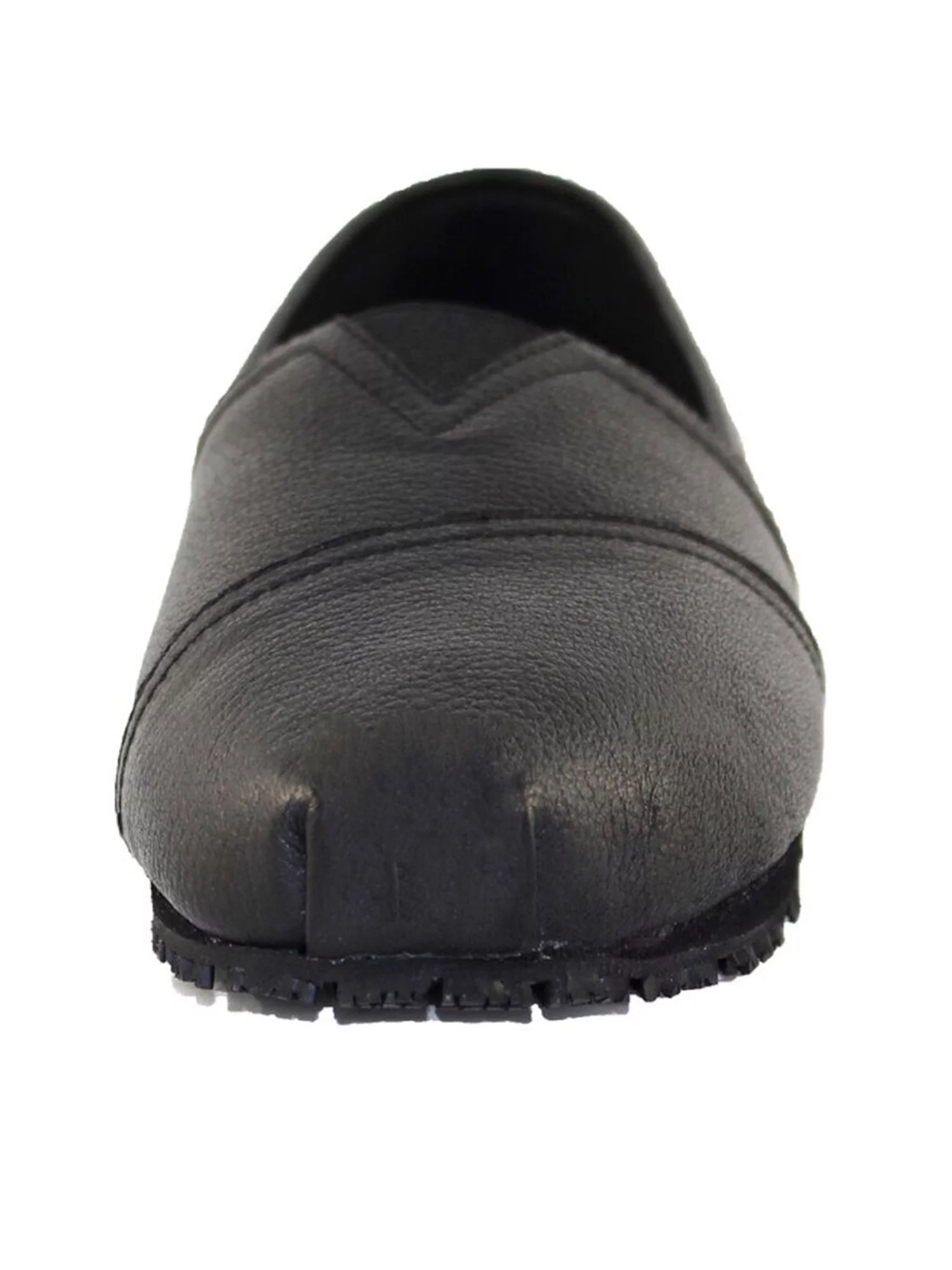 OwnShoe Slip-Resistant Work Shoes for Women Slip-on Casual Loafer Waterproof Leather Shoes Size 8