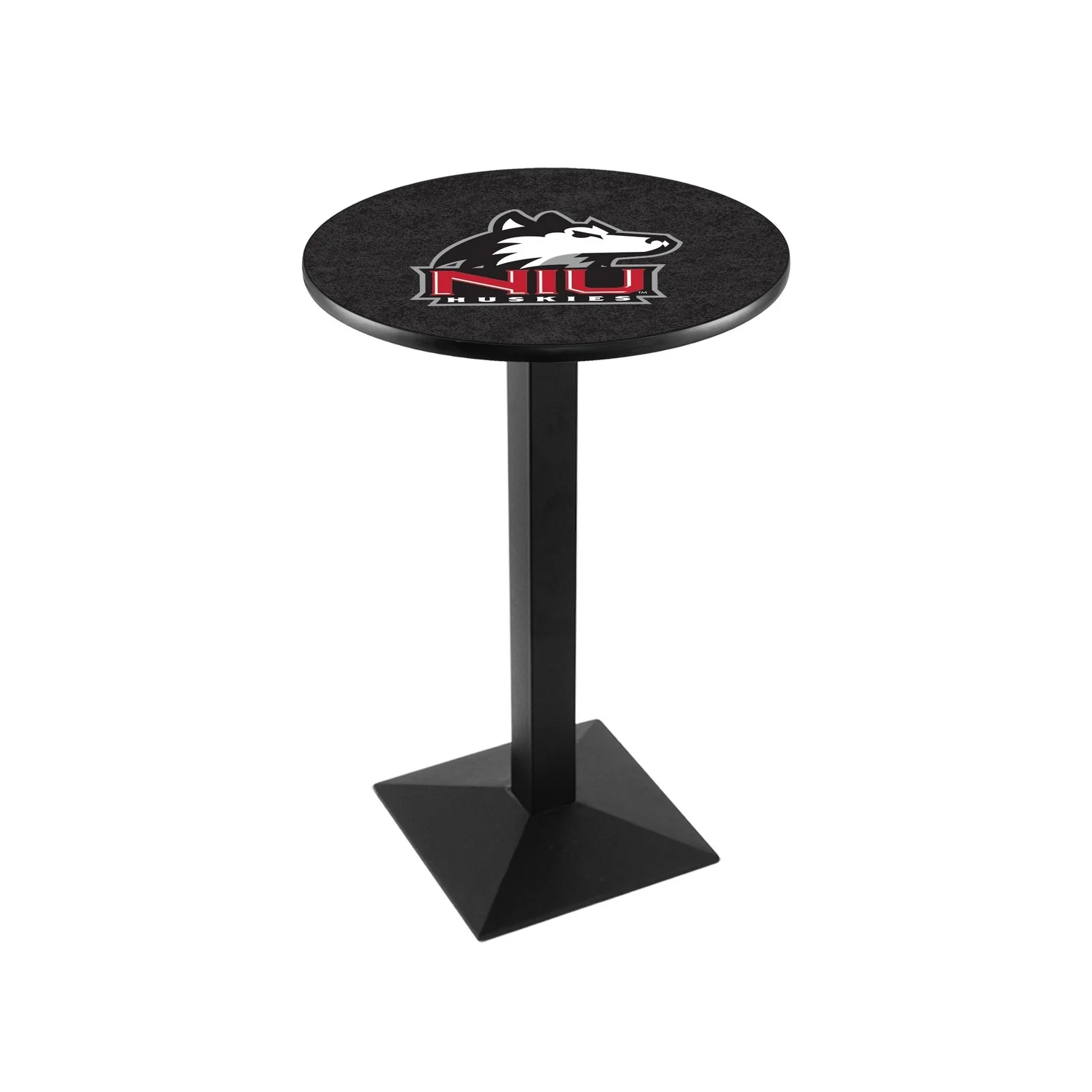 Northern Illinois Pub Table in Black Finish (36 in. W x 36 in. D x 42 in. H (59 lbs.))