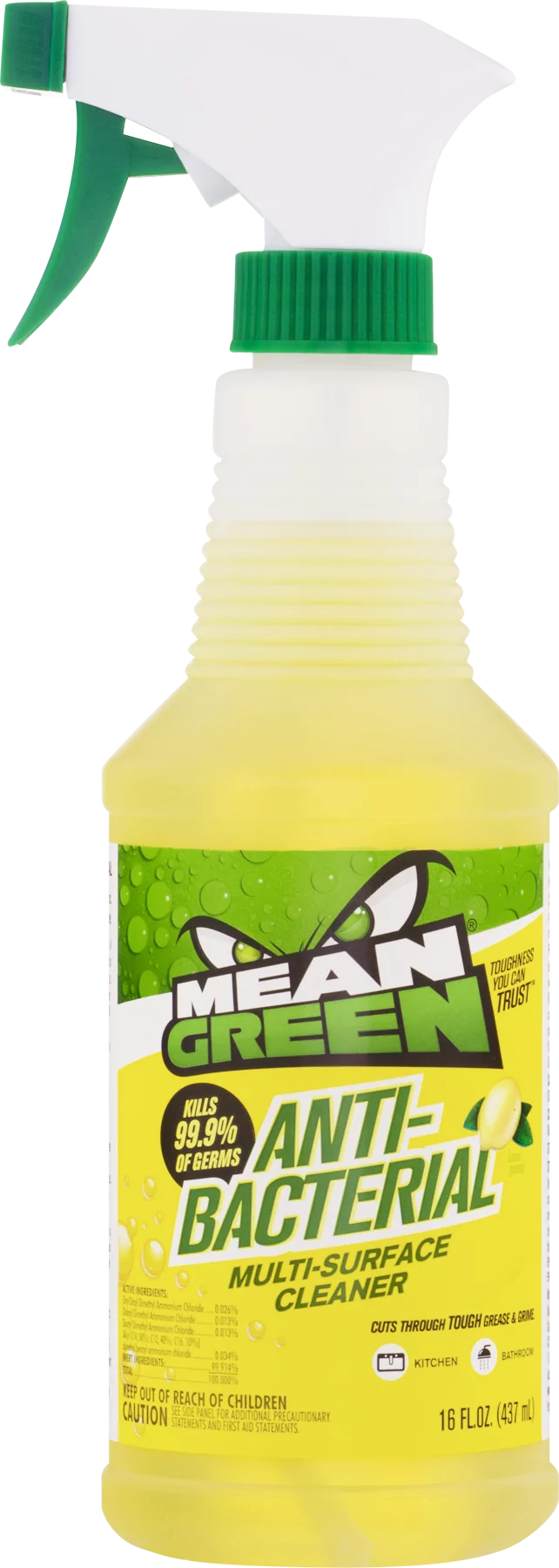 2 Pack Mean Green MG10532 Lemon Scent Antibacterial Cleaner, 32 Oz