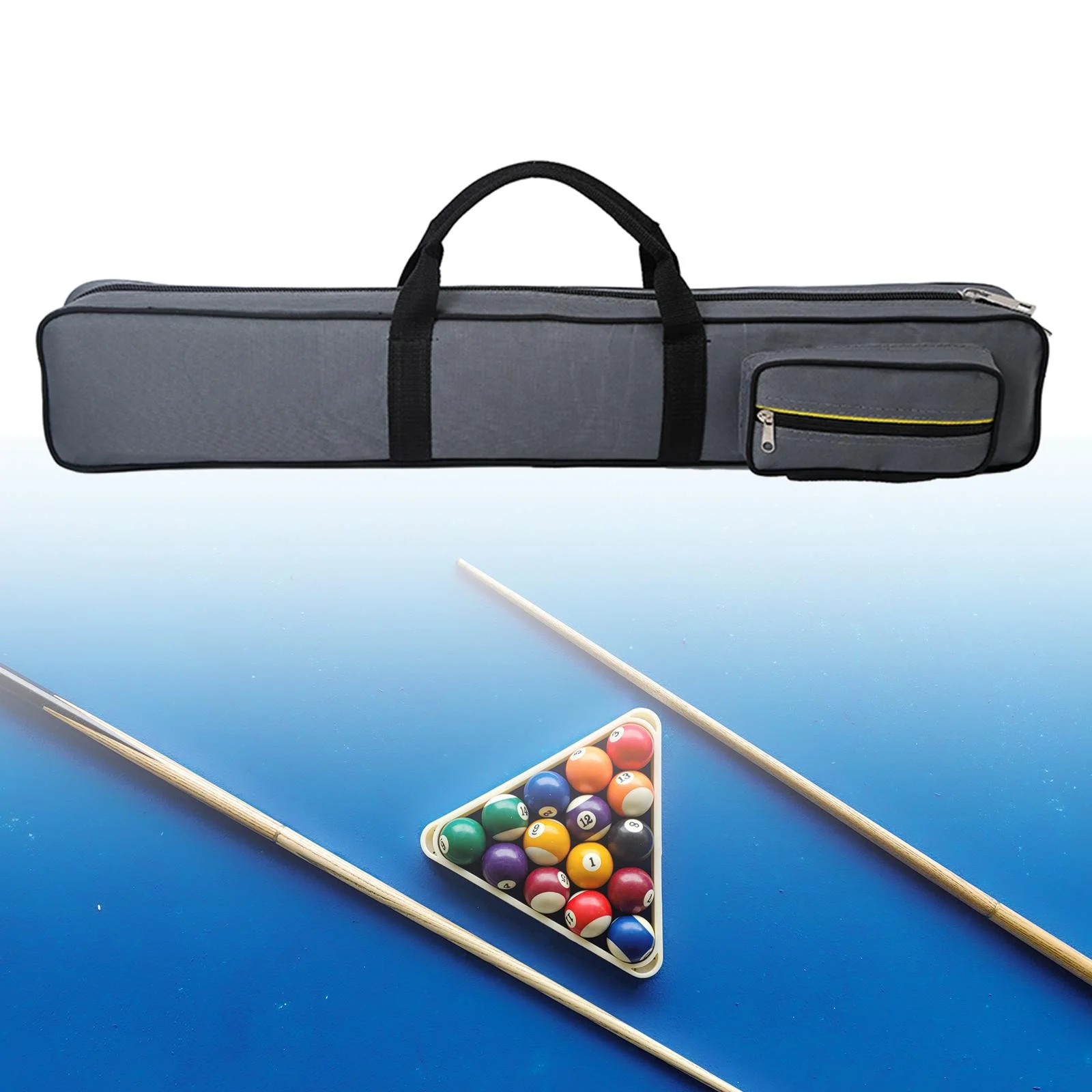 GARENDE Billiards Pool with Divider Lightweight Pool Cue Carry Bag 1/2 Jointed Blue