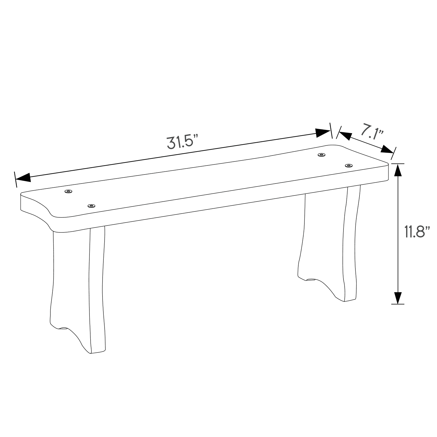 MoNiBloom Wood Durable Plant Stand, Bridge Arch Bench Flower Display Rack, Carbonized, for Garden
