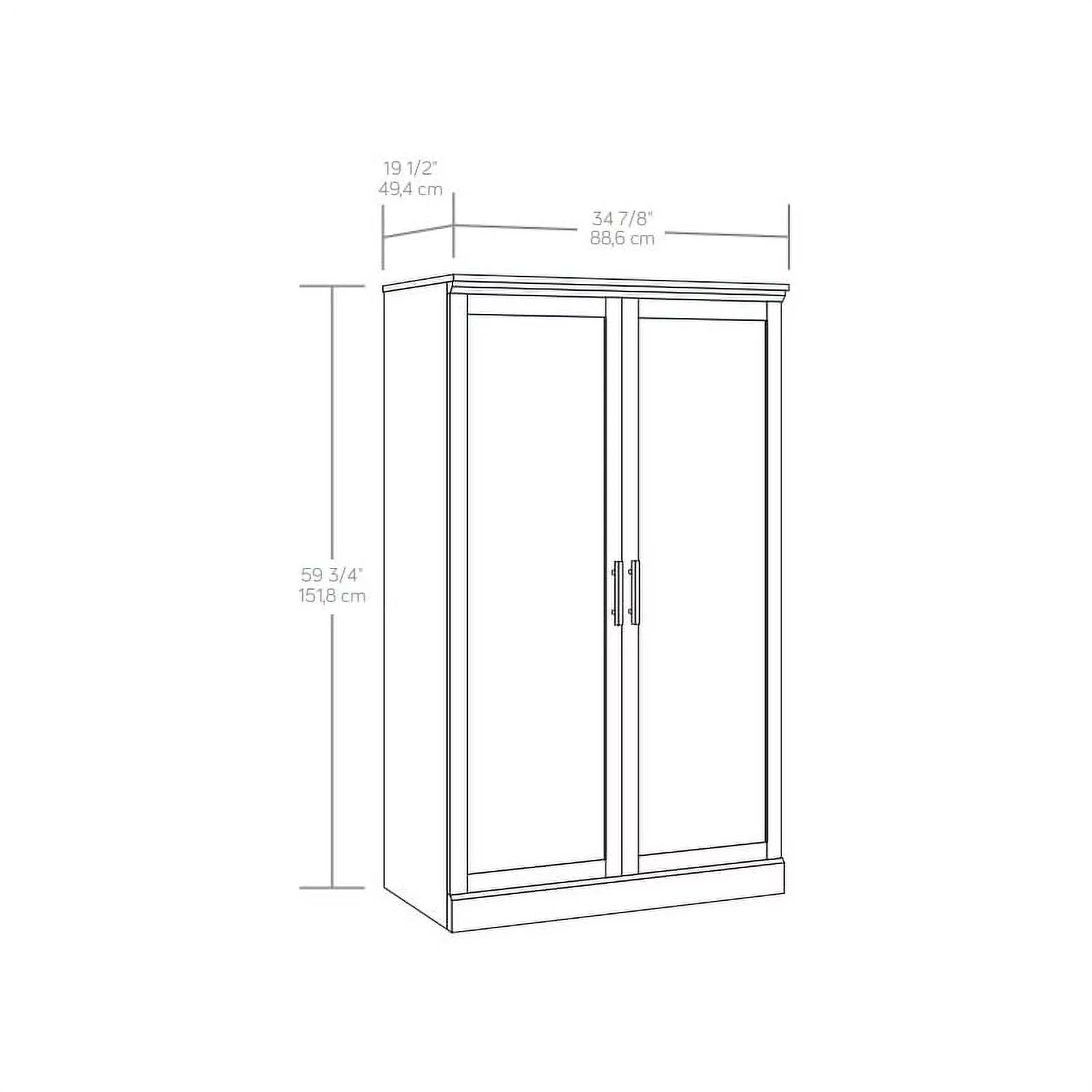 Pemberly Row Contemporary Engineered Wood Storage Cabinet in Prime Oak