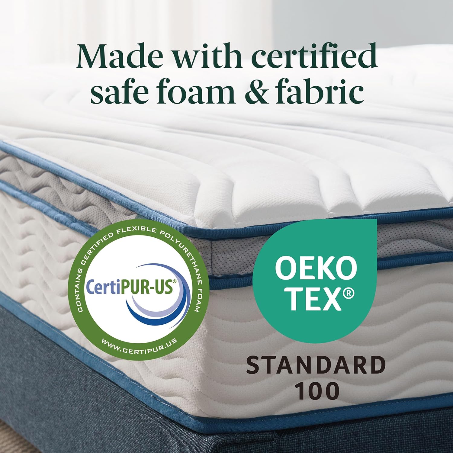 YUMIAO 10 Inch Spring Sensation Hybrid Mattress [New Version], Fiberglass Free, Medium Firmness, Durable Support, Certified Safe Foams & Fabric, Bed-in-A-Box, Twin