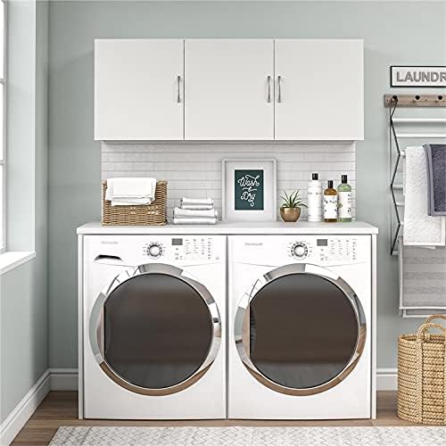 GEROBOOM Engineered Wood Transitional 54" Wall Cabinet in White