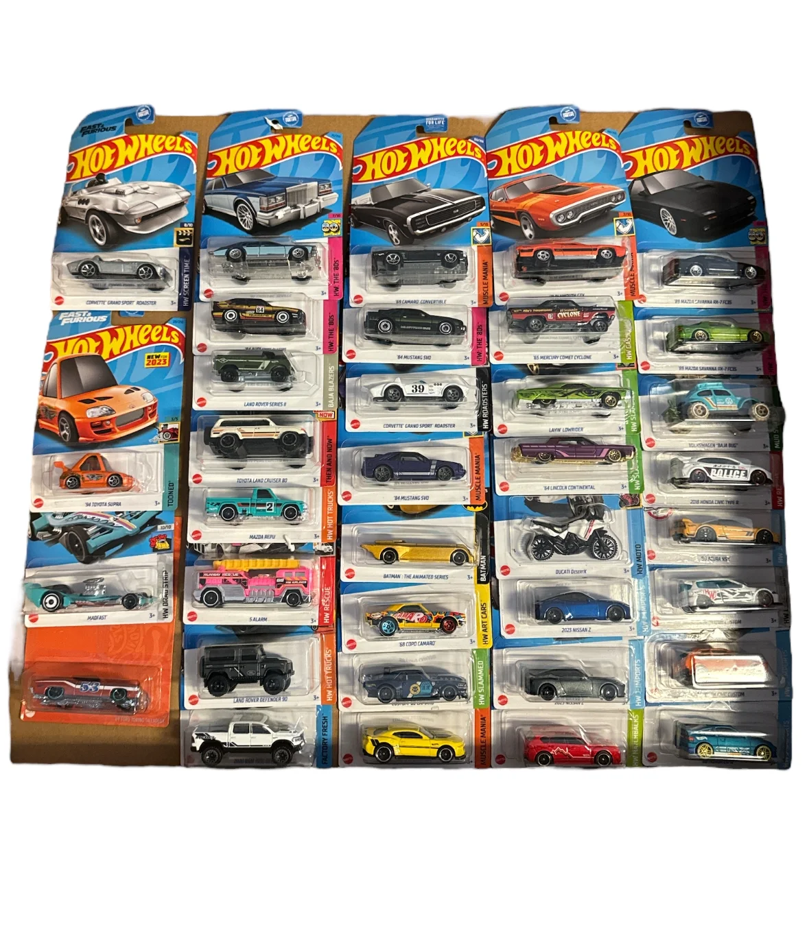 Instant HOT WHEELS COLLECTION - 72 Collectible Diecast Mix With a Treasure Hunt , Anniversary Cars, Barbie Cars & Fast N The Furious Cars