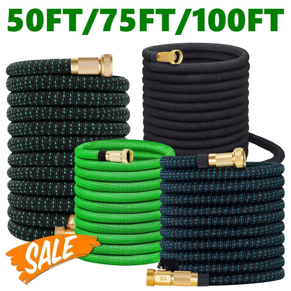 4X Stronger 100ft Garden Hose Expandable Heavy Duty Flexible Water Hose 3/4