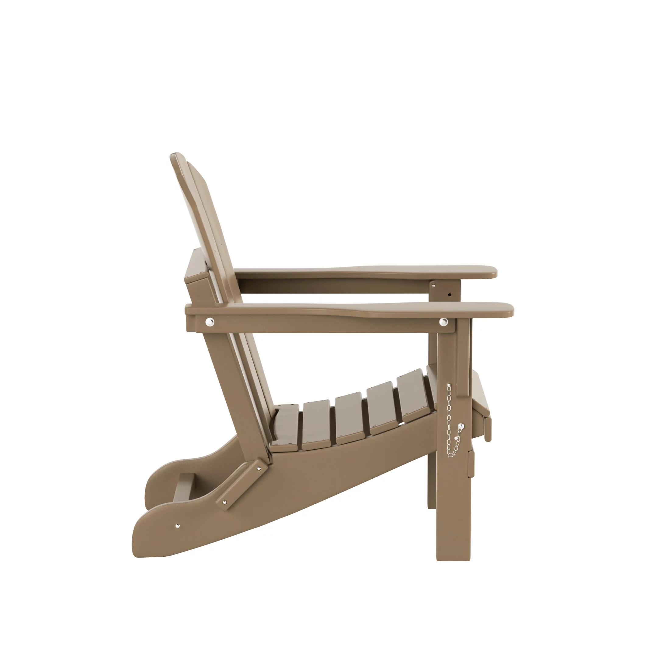 WestinTrends 5-Piece Folding Adirondack Chair Set w/ Square Fire Pit Table Included, Weathered Wood