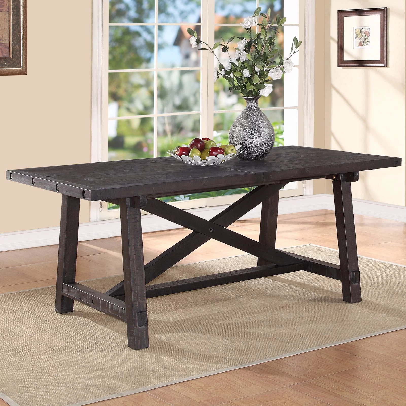 Modus Yosemite Solid Wood Rectangular Extension Table - Cafe