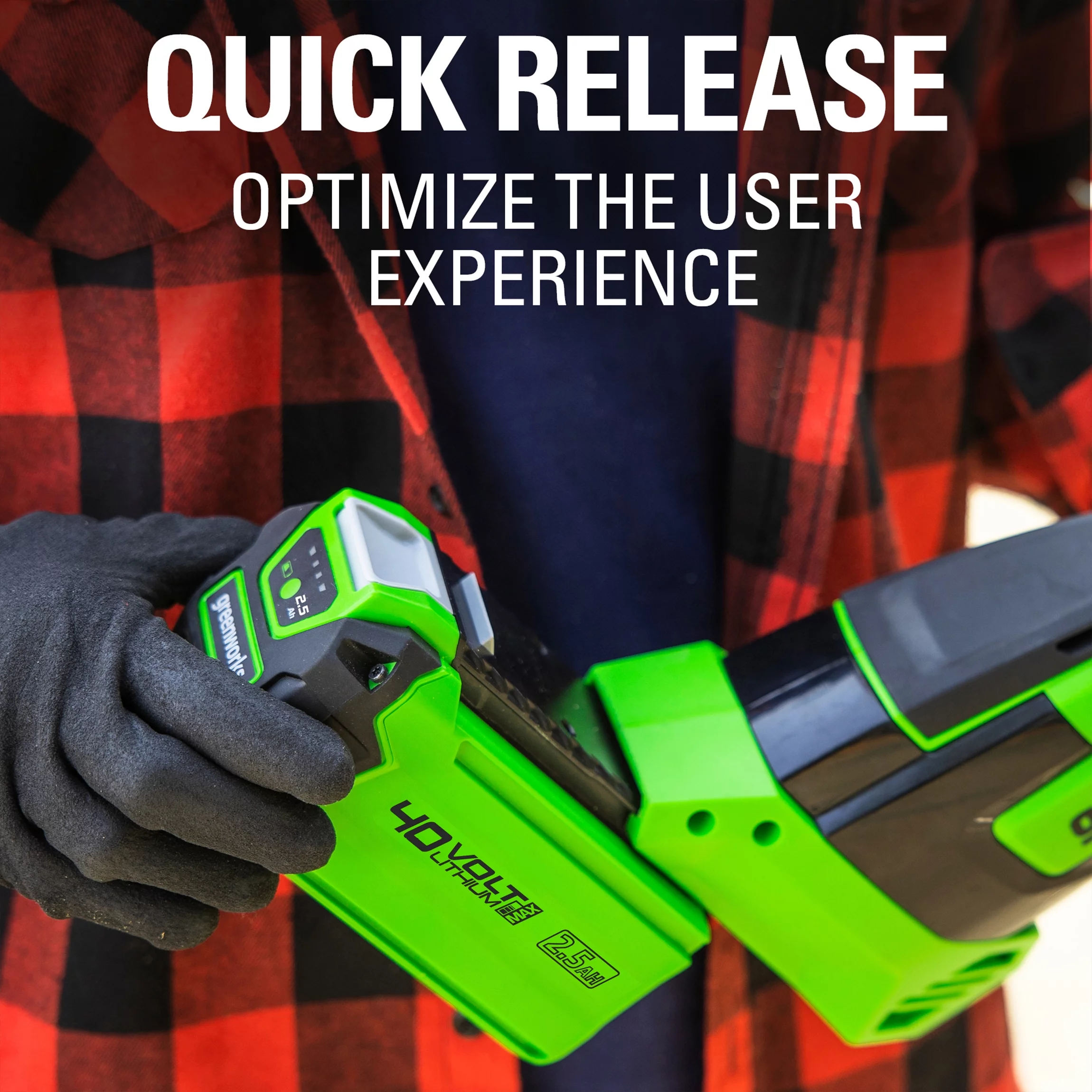 Greenworks 40V 2.5 Ah Battery, 2938402