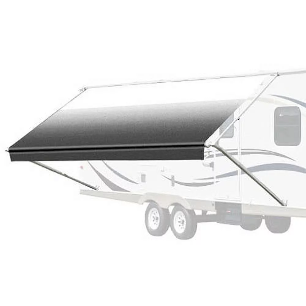 ALEKO Retractable RV Awning 12X8 ft Patio Camping Waterproof Vinyl Canopy Black
