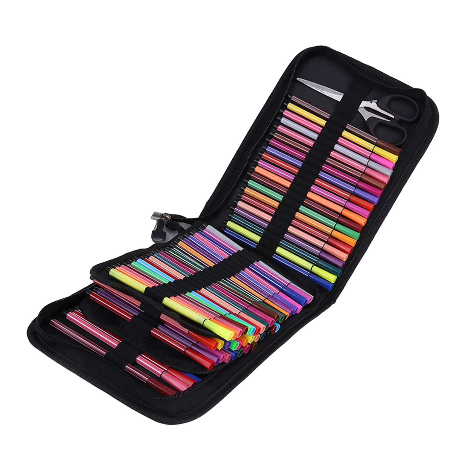 Leylor Pencil Case-72/120 Slots Large Capacity Water Color Pen Case Pencil Pouch Storage Bag(Hold 120)