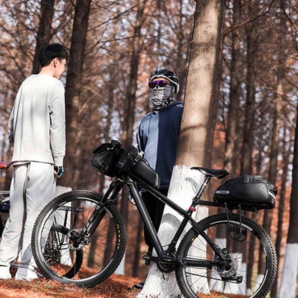 Waterproof Multifunctional Bike Rear Seat Bag - Polyester Trunk Bag with Shoulder Strap for Convenient Storage on Rear Rack