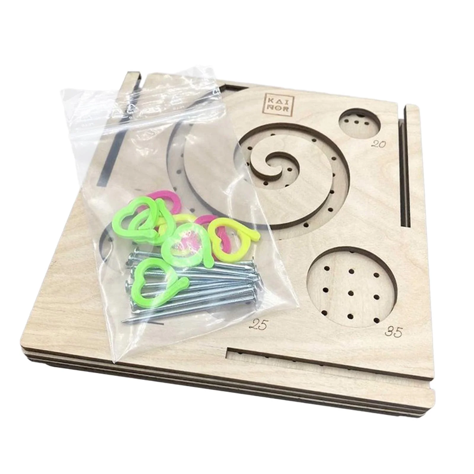 Abbraccia Wooden Yarn Bowl Sewing Yarn Rack Portable Embroidery Accessory Yarn Holder for Crochet Lovers Knitting Lovers