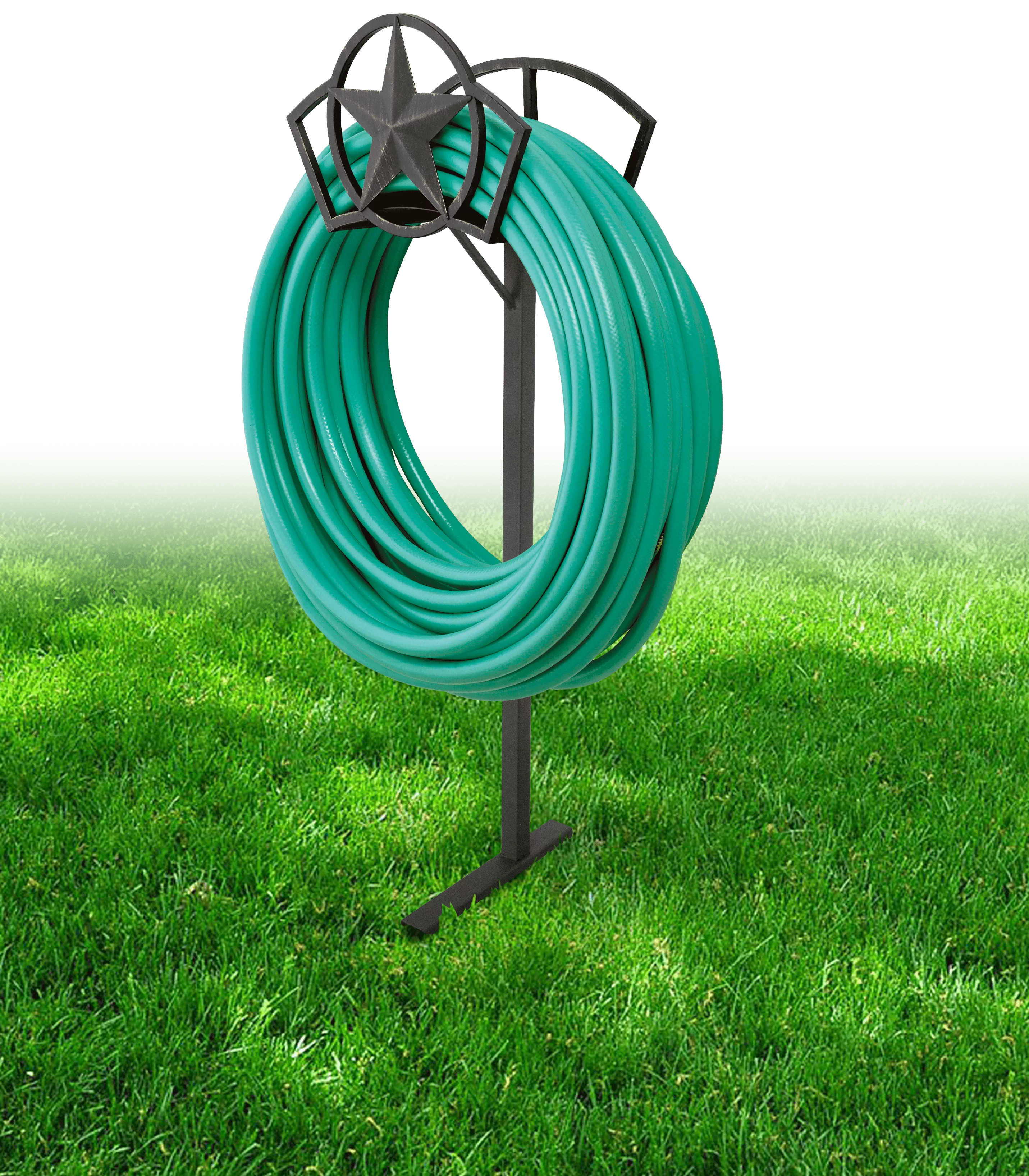 Liberty Garden Star 125' Metal Hose Stand - Bronze