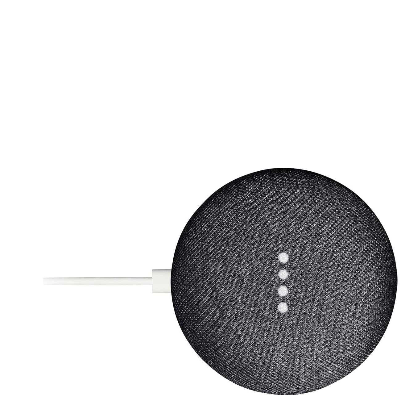 Google Nest Mini 1st Generation Bluetooth Speaker (International Version) with US Power Adapter - Charcoal