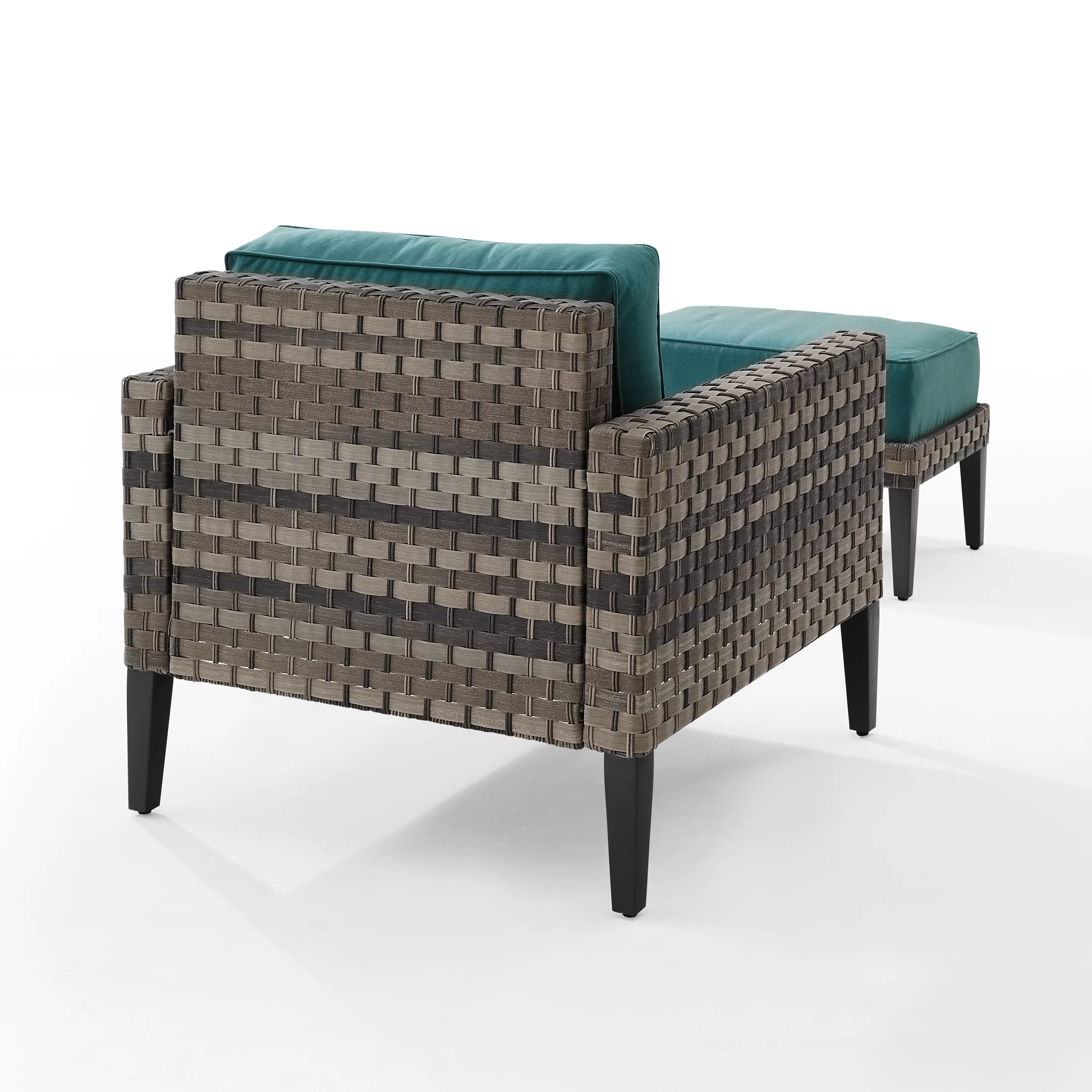 Crosley Furniture Prescott 4PC Wicker Conversation Set in Taupe/Brown