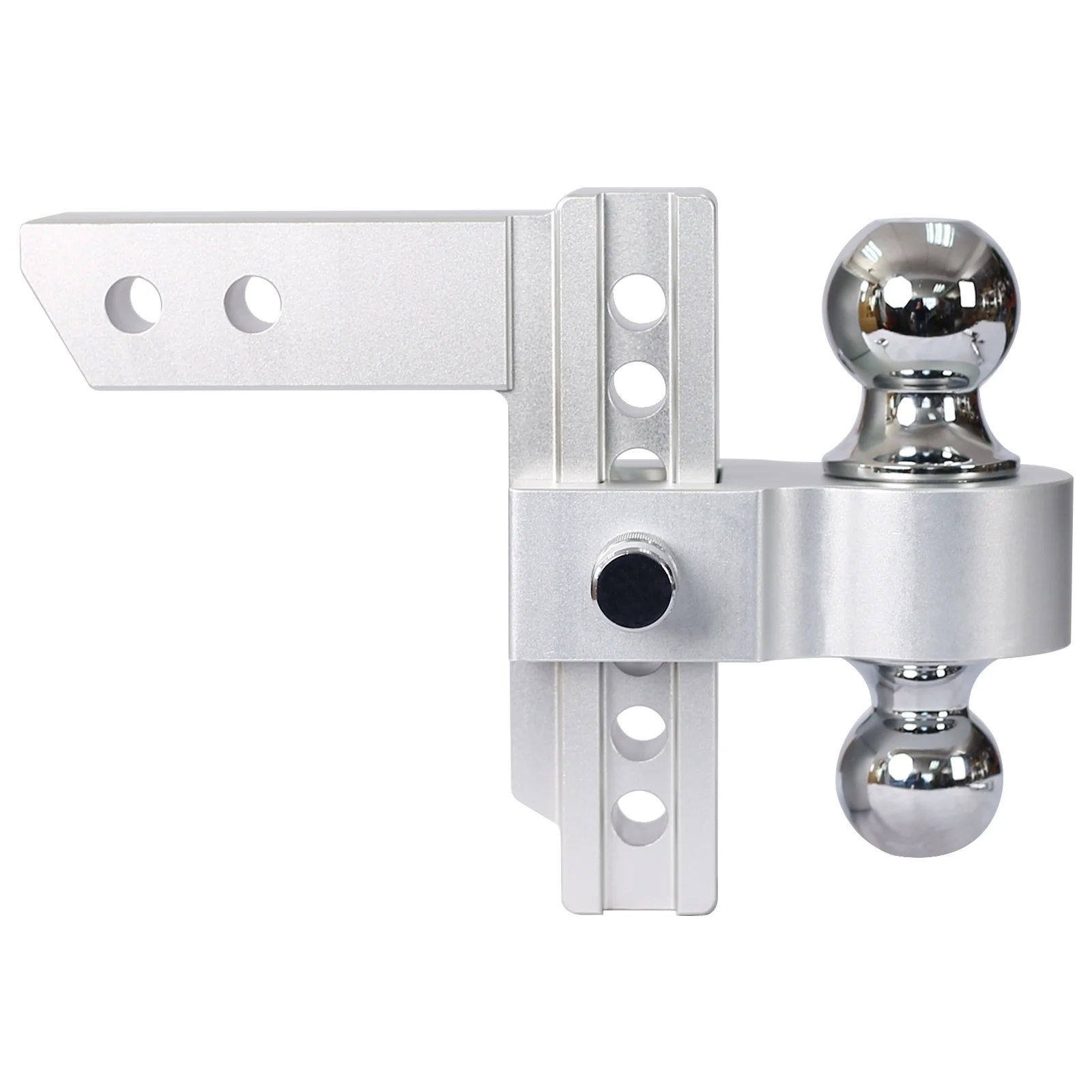 Mefine Adjustable Trailer Receiver Drop Hitch Ball Mount Fits,2inch receiver,6 inch adjustable,2’’ and 2 5/16’’ Dual Balls , 14,500lbs