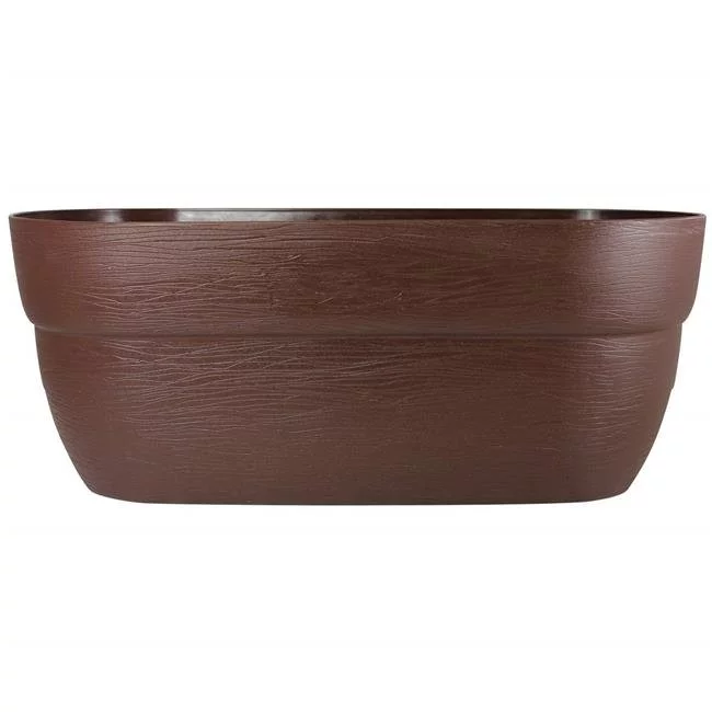 Bloomers  Bloomers 24-Inch Self-Watering Rail Planter Grow Box - Brown - Up to 6 in. Railings
