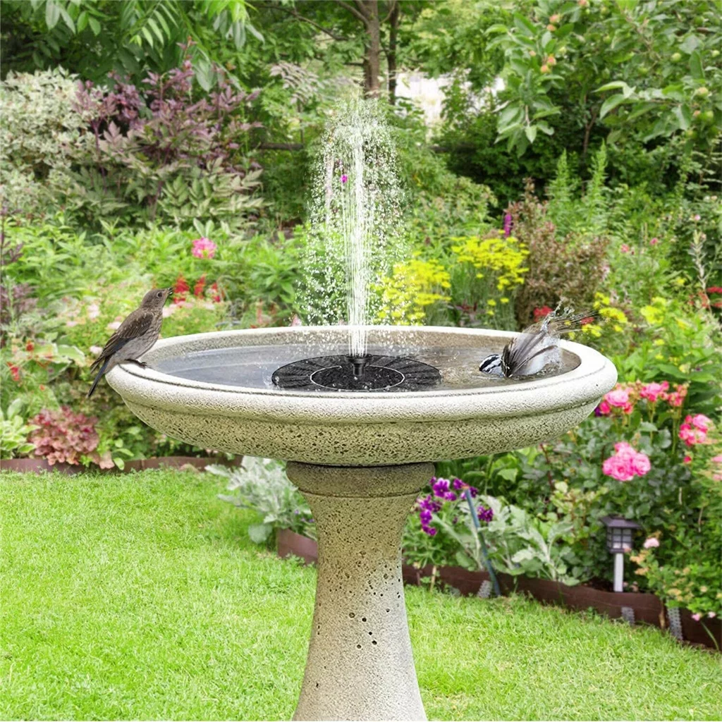 Outdoor Solar Power Floating Fountain Pump Bird Bath Garden Pool Pond Fish Tank