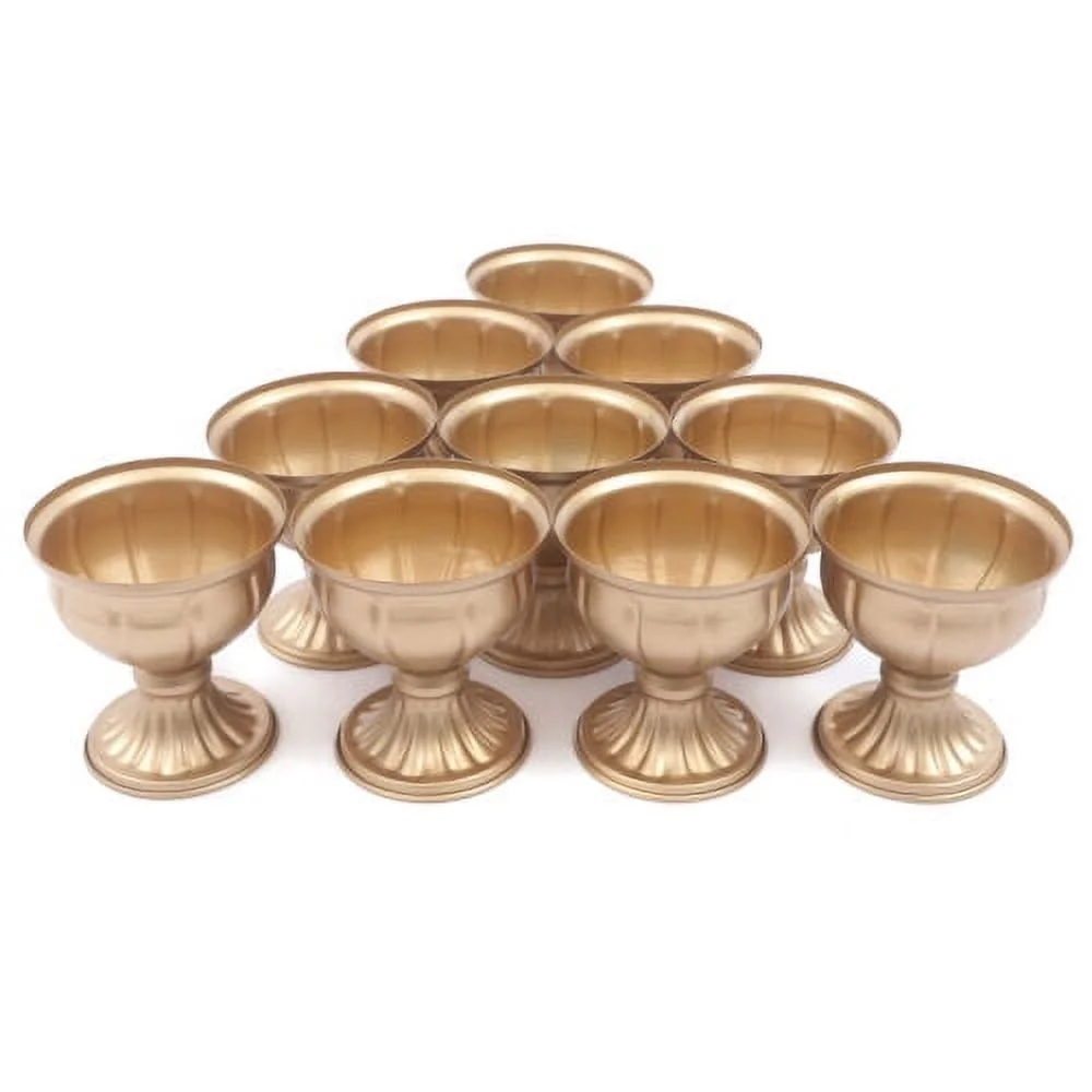10PCS Metal Urn Planter Elegant Wedding Centerpieces Vase Gold for Party