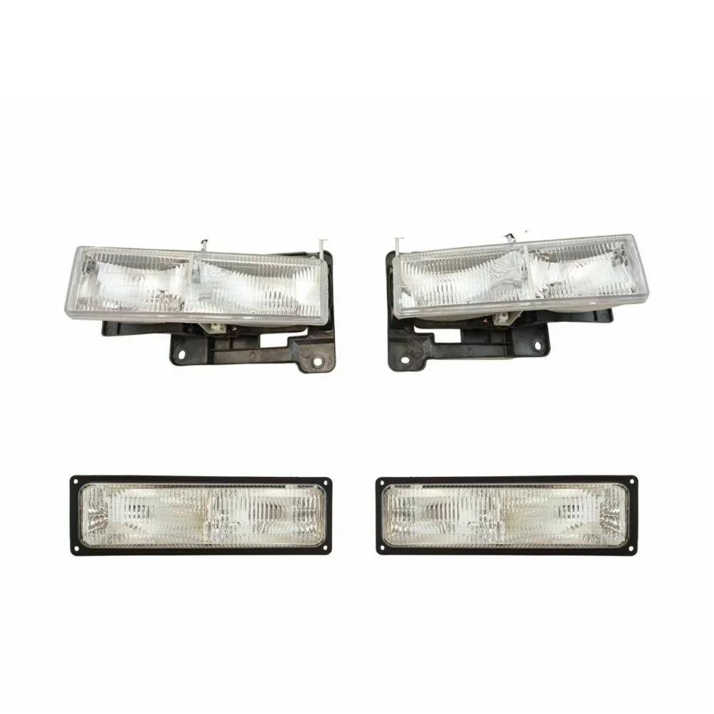 Headlights Headlamps & Parking Corner Signal Light Set Kit For Chevy GMC Truck