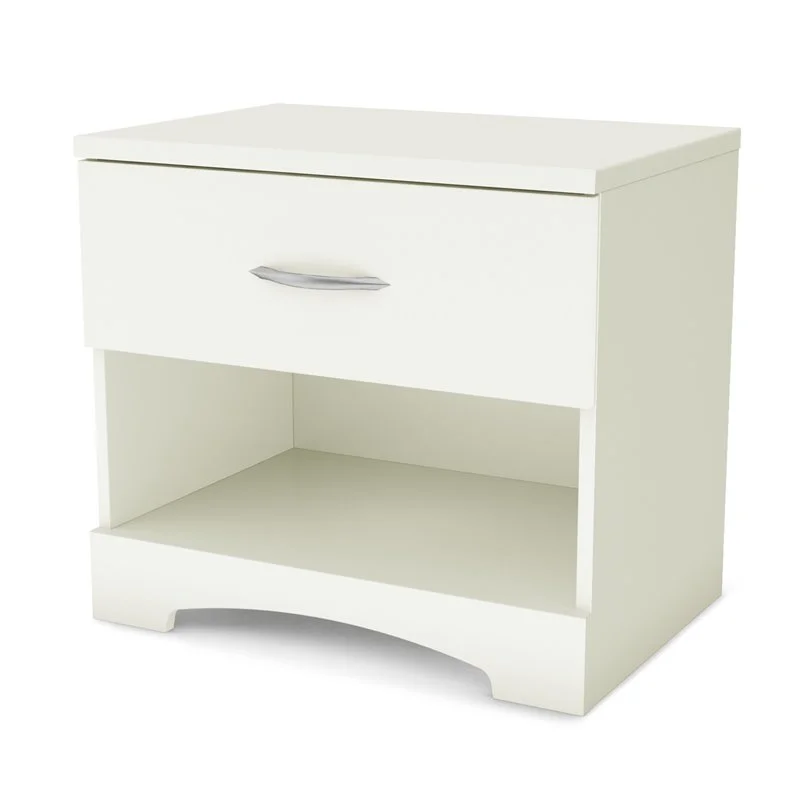 Home Square 2-Piece Furniture Nightstand Set in Pure White Finish