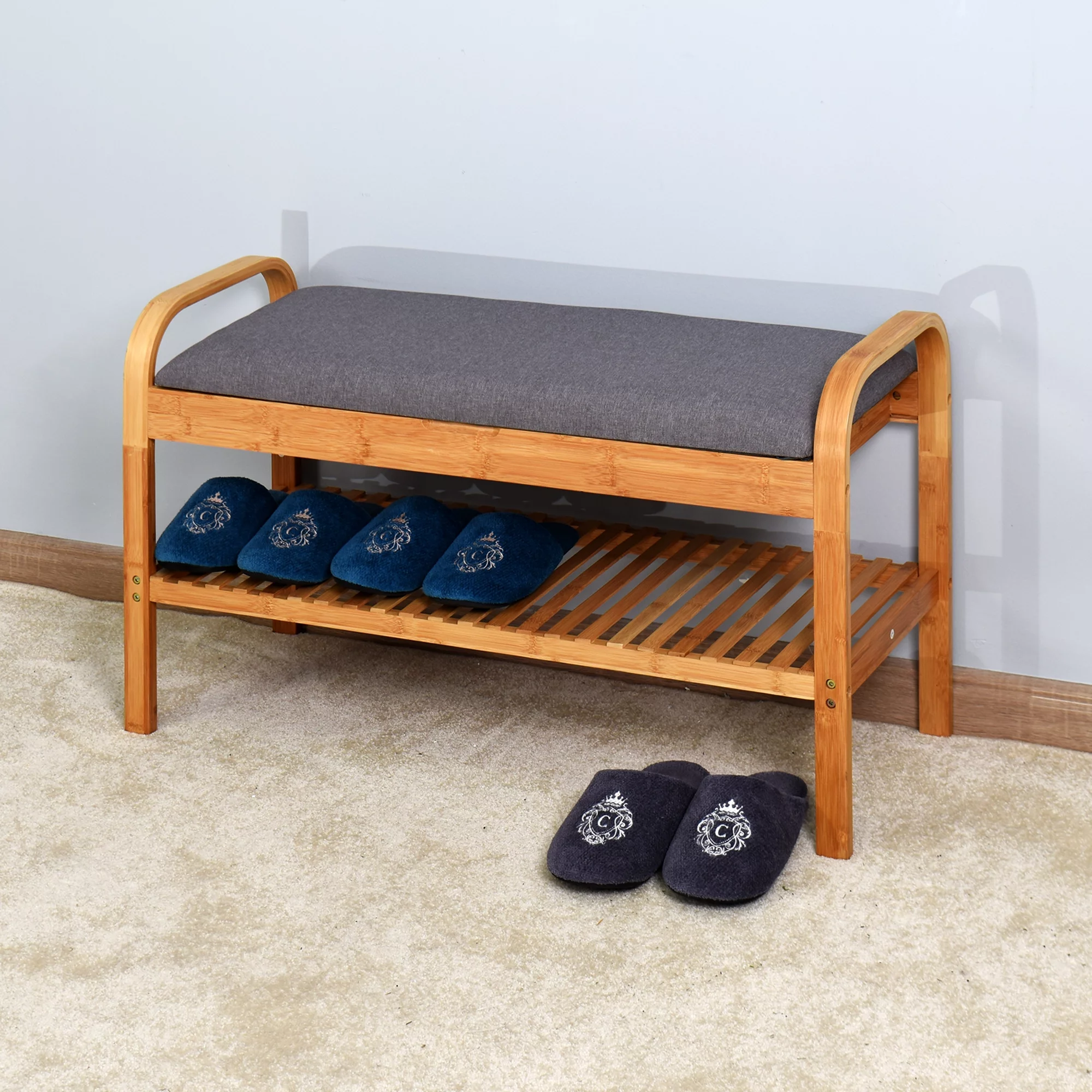 20 Inch Handcrafted Rubberwood Side End Table, 1 Shelf, Rectangular, Honey Brown