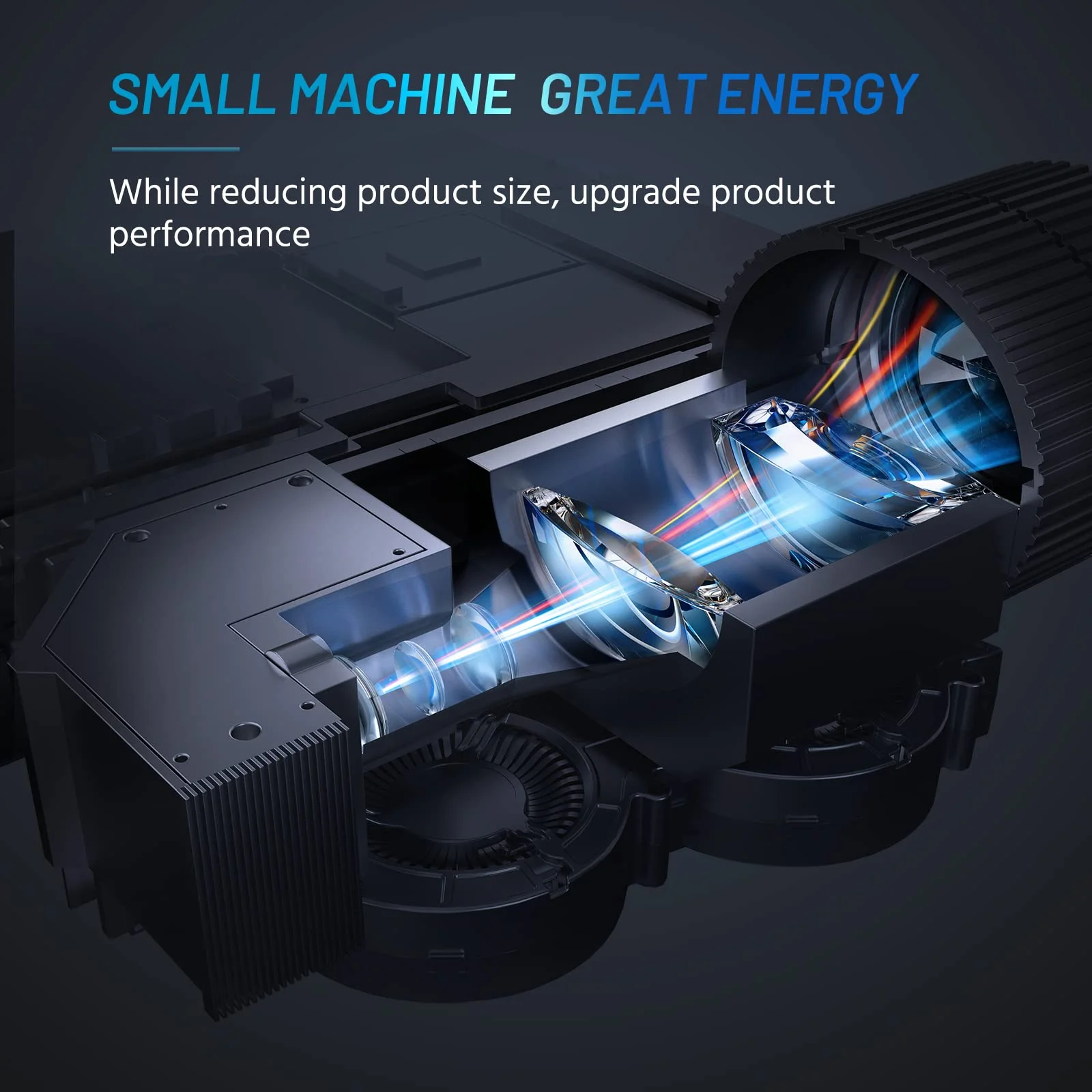 ELEPHAS Mini Projector 1080P LCD HD Portable Home Theater Projector,White