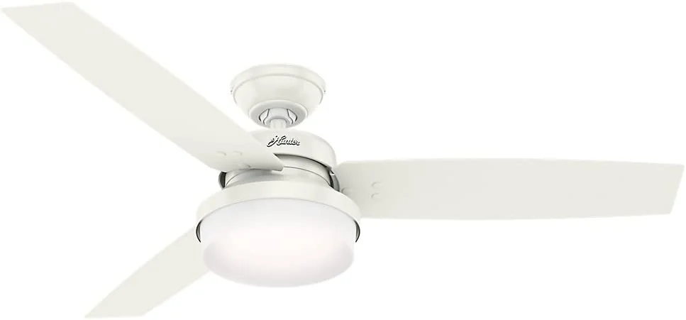AUCHI Fan Company, 59157, 52 inch Sentinel Brushed Nickel Ceiling Fan with LED Light Kit and Handheld Remote