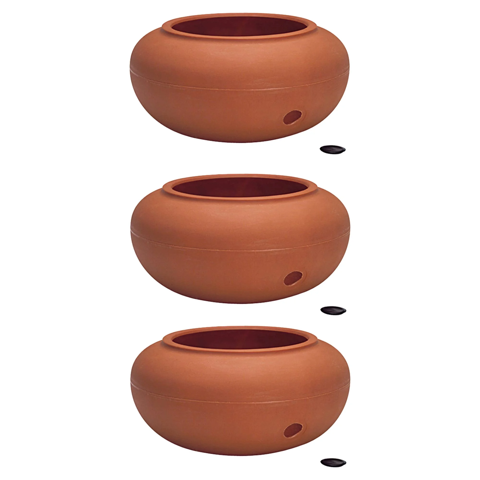 The HC Companies 21 Inch Garden Hose Pot, Terra Cotta (2 Pack)