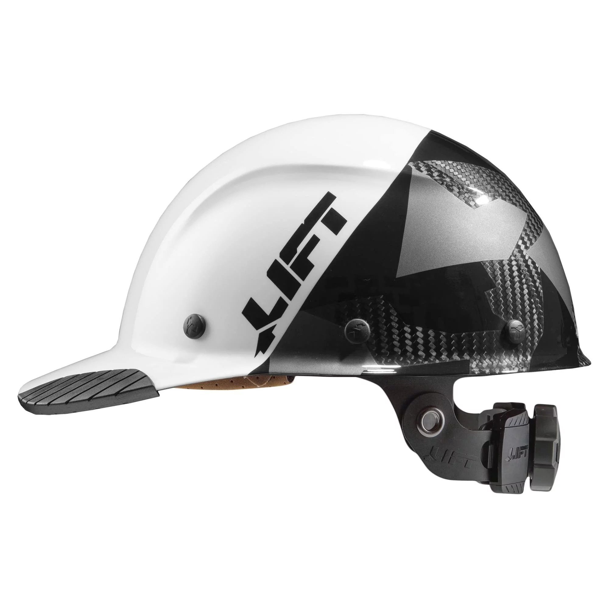 Lift Safety DAX Carbon Fiber Cap Style Hard Hat - Ratchet Suspension - Fifty/50 Black Camo