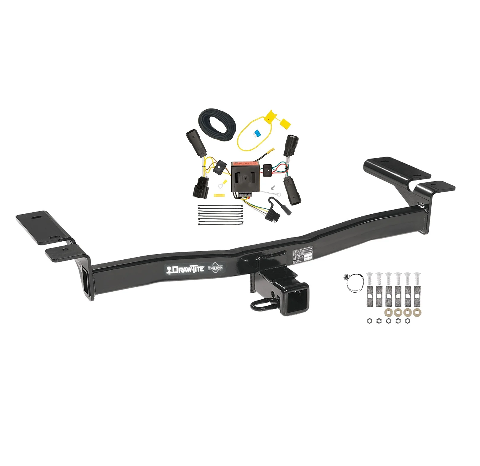 2011-2014 Ford Edge Draw-Tite Class 3 Trailer Hitch, 2 Inch Square Receiver, Black w/ Custom Fit Wiring Kit