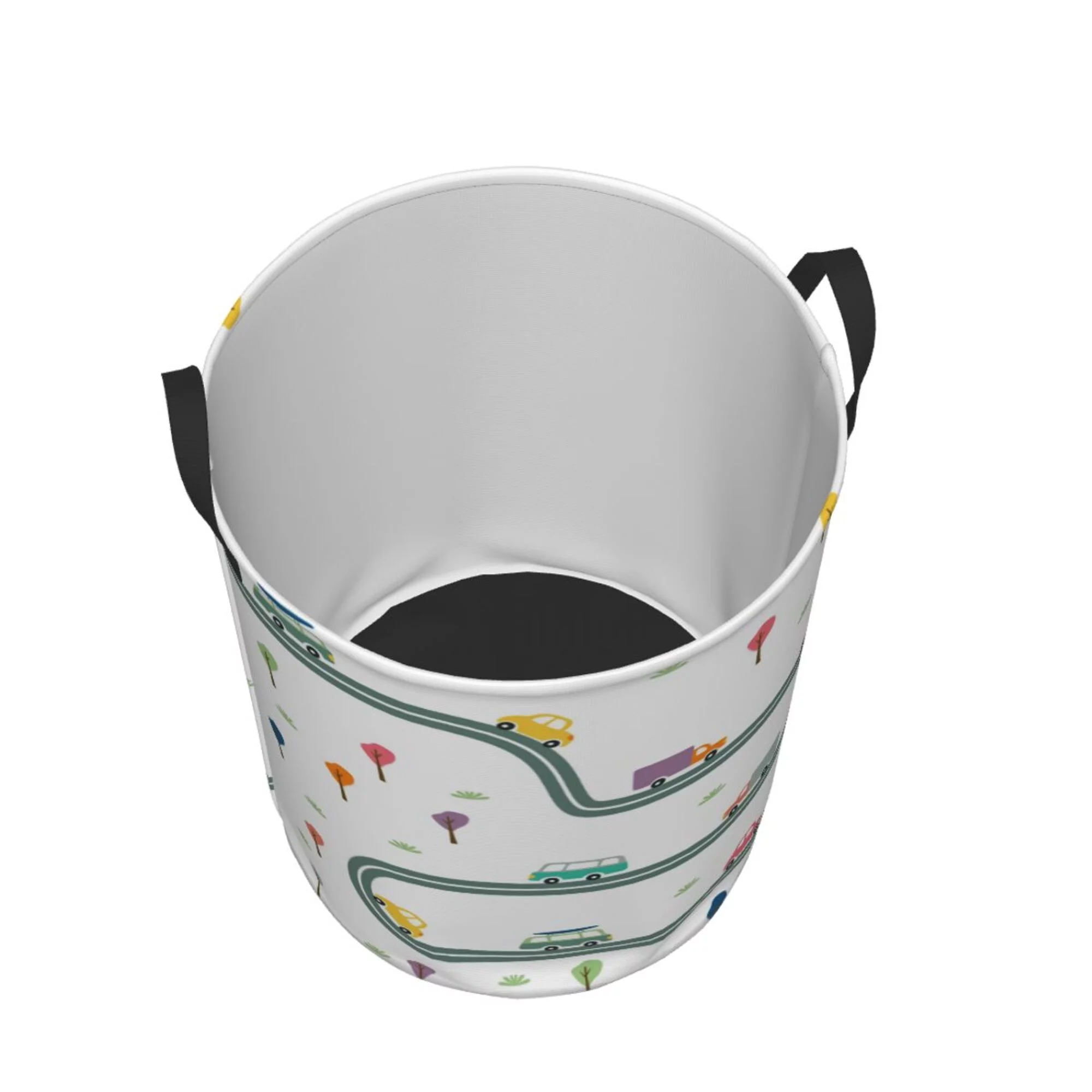 ZICANCN Cars Road Street Laundry Basket Organizer - Dirty Clothes Hamper for Bathroom Kids Girls Boys Laundry Hamper Medium