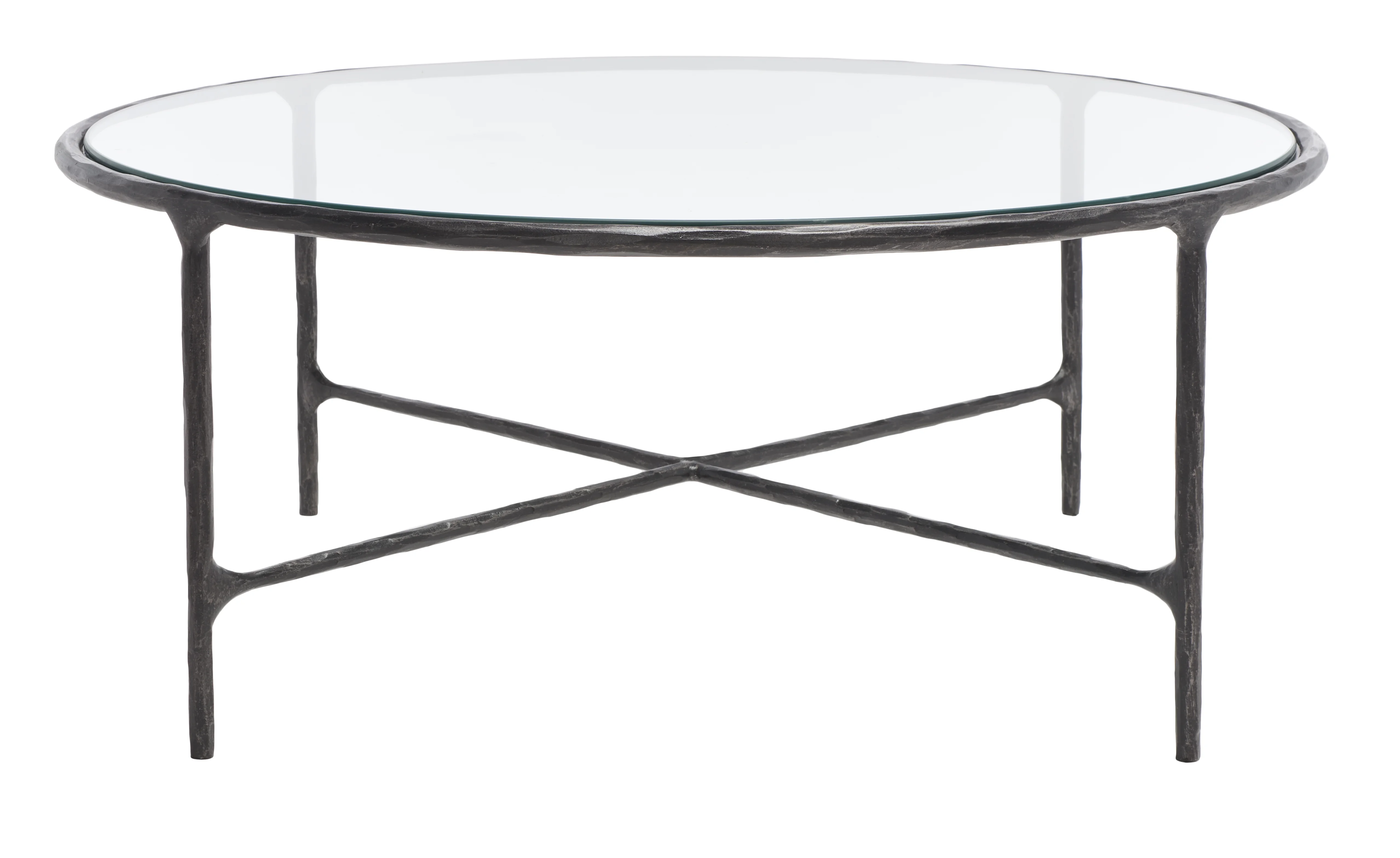 SAFAVIEH Couture Jessa Glam Round Metal Coffee Table, Black