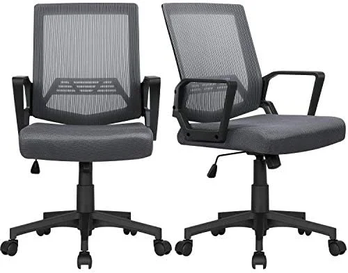 xrboomlife 2 Pack Mesh Office Desk Chairs  Ergonomic Height Adjustable Computer Chairs  Executive Chair Rolling Chair for Girls  Boys Black