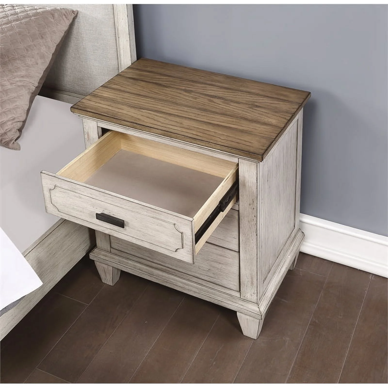 Home Square 3-Piece Set with Drawer Chest & 2 Nightstands with Three Drawers