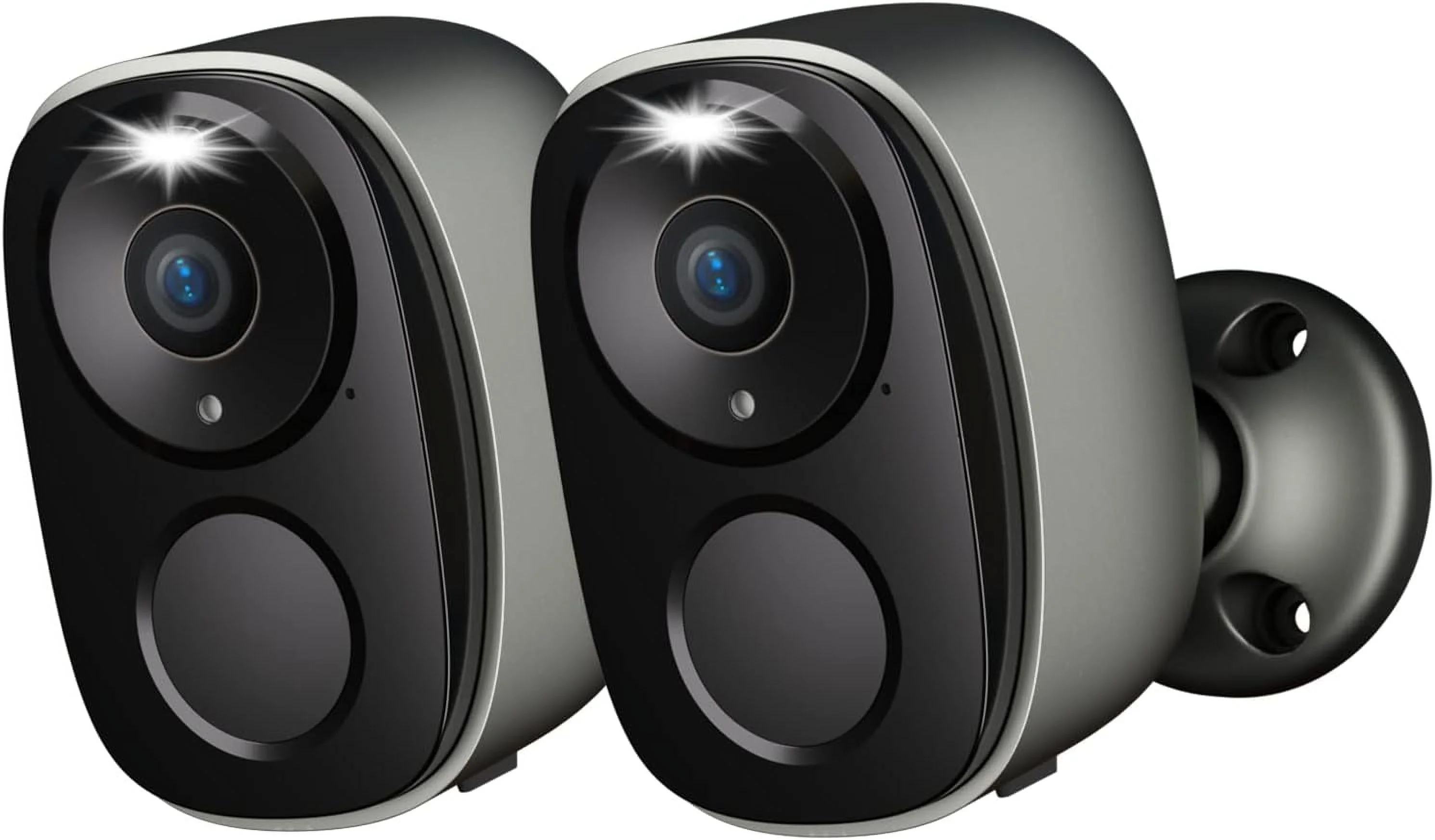 Security Cameras Wireless Outdoor, 2K Battery Powered Camera for Home Security with IP65, SD/ Free Cloud Storage, No Monthly Fee, AI Motion Detection, Color Night Vision, 2-Way Audio (BW4-G-2Pack)