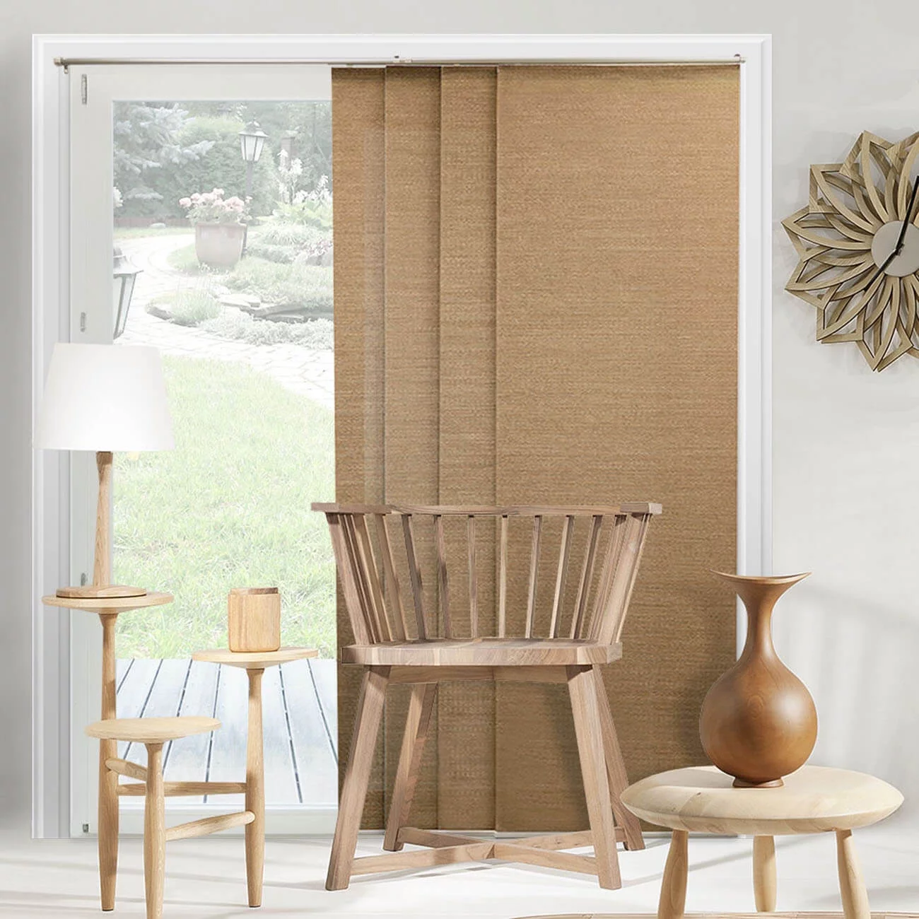 Chicology Privacy & Natural Woven Adjustable Sliding Panels
