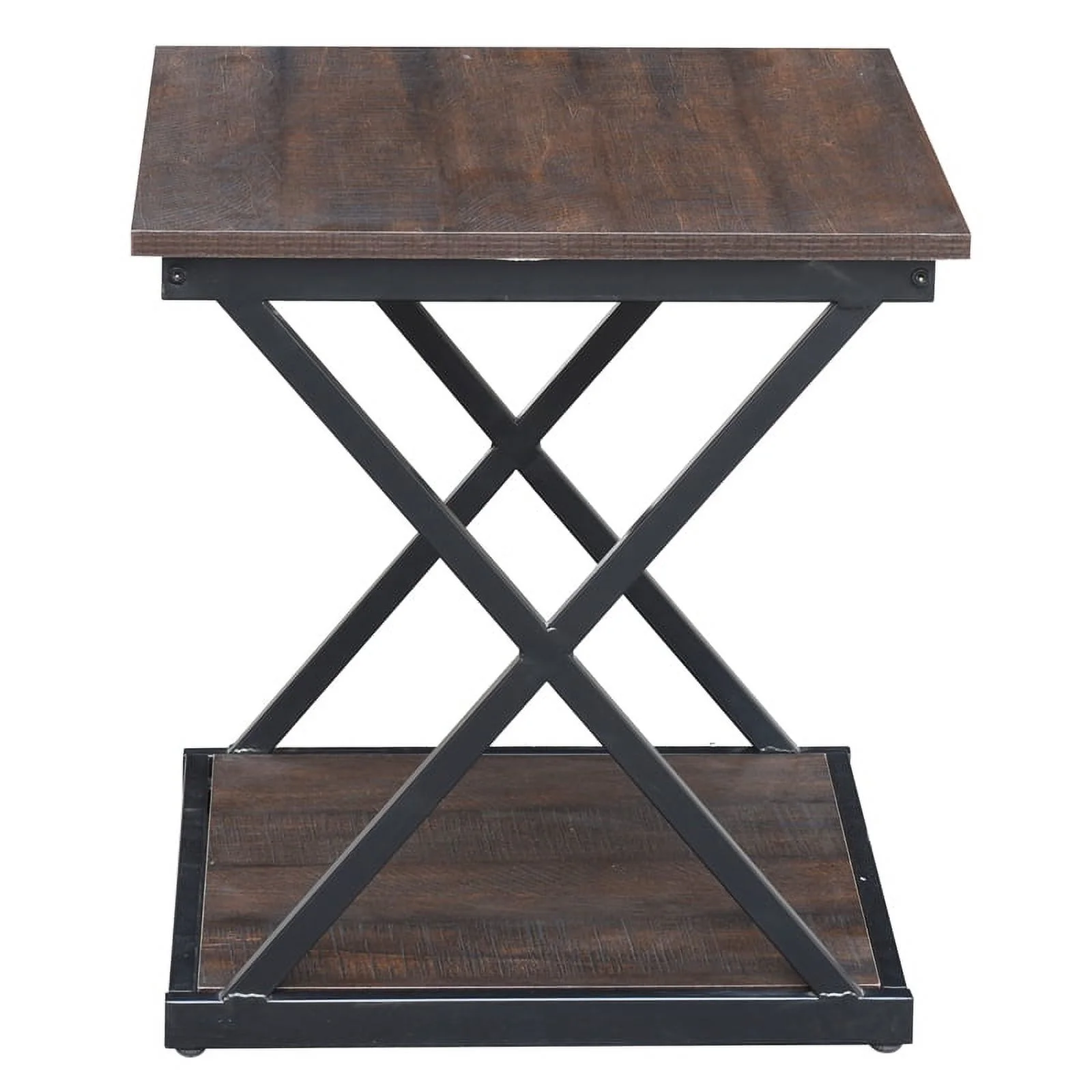 Carolina Classics Stella Metal Side Table in Brown and Black
