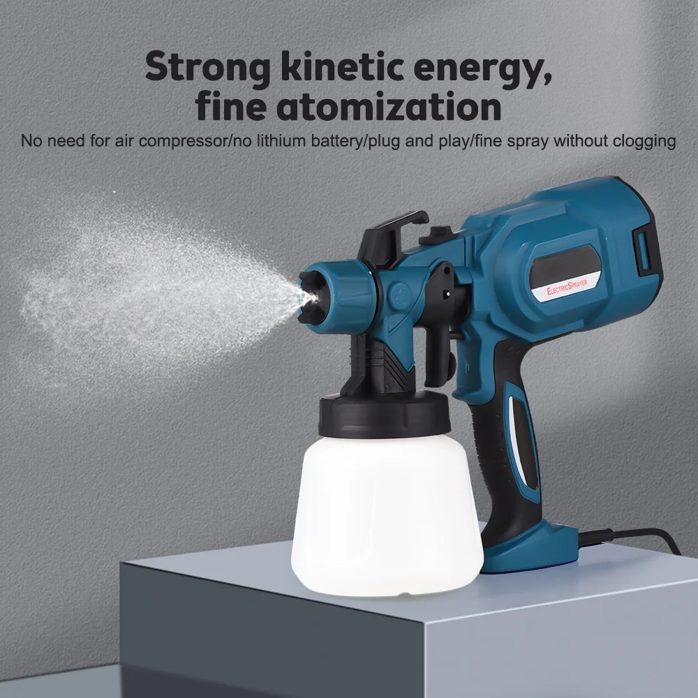 Anself Paint Sprayer 800W High  3 Copper Nozzles 3 Spray Patterns 900ml Easy Electric Spray  for Cabinets