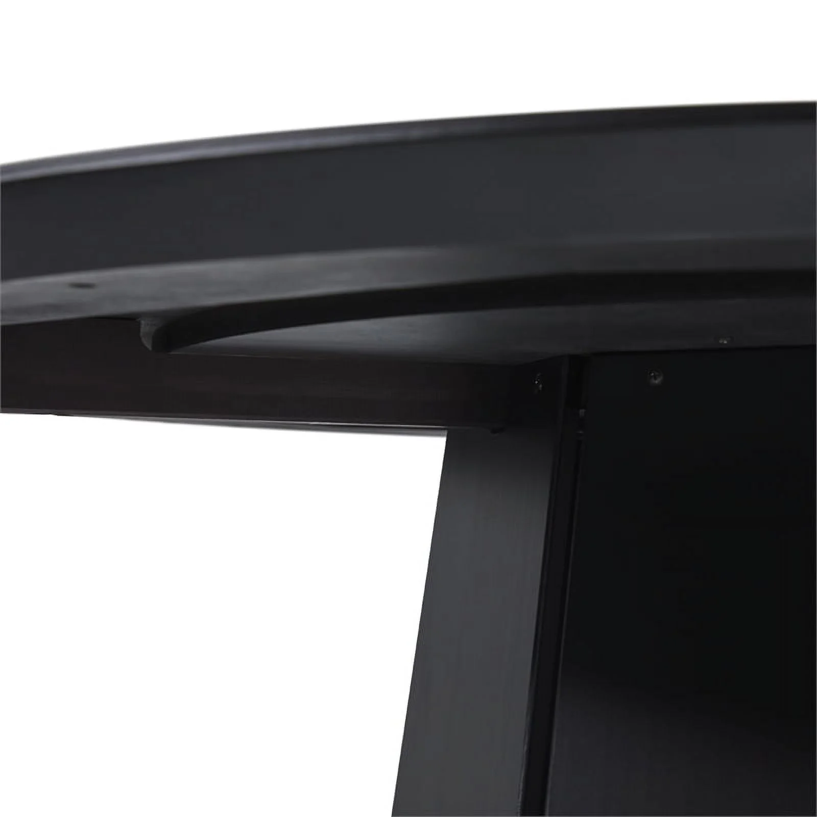 Pemberly Row Modern Paneled Wood Pedestal Base Round Dining Table 48