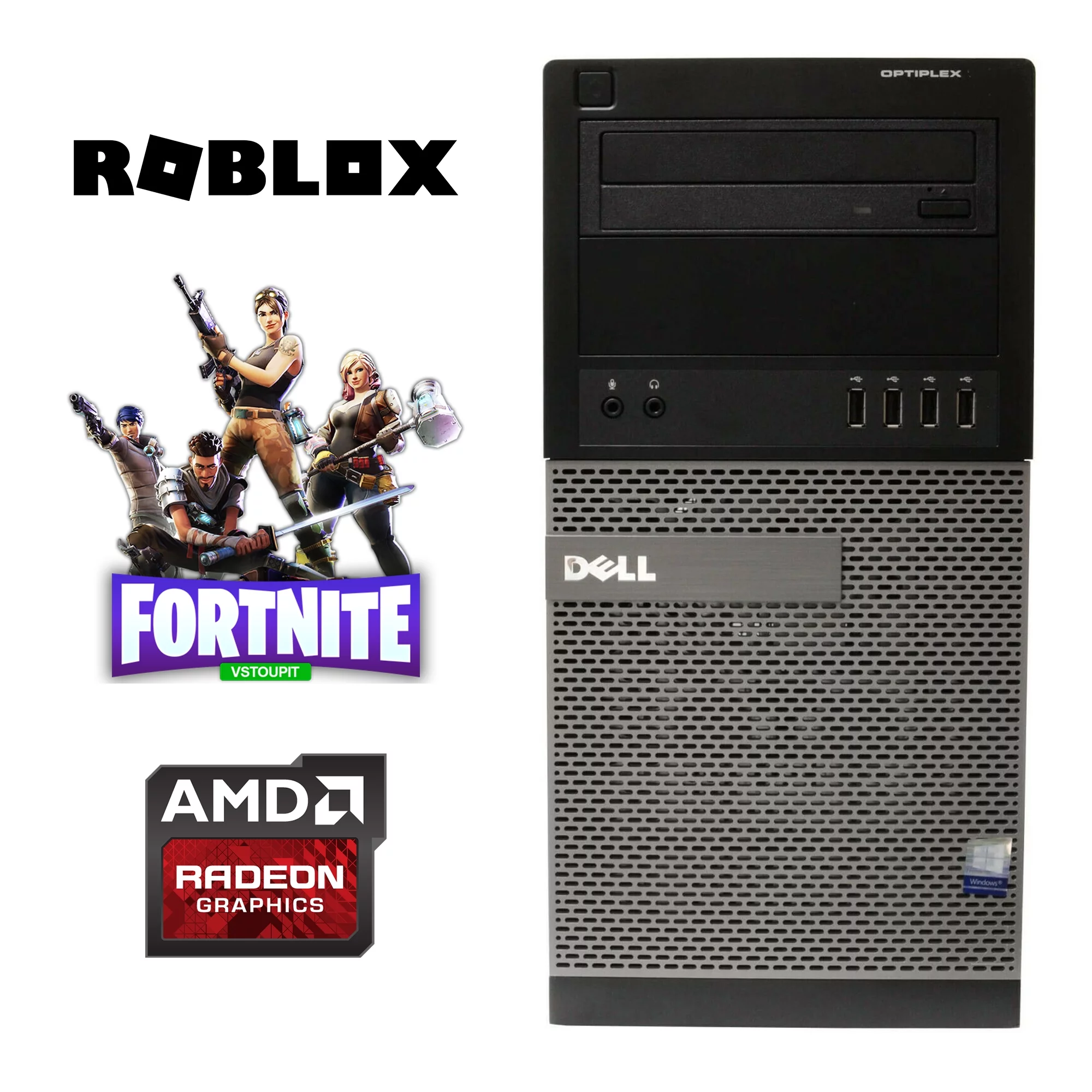Dell OptiPlex 7010 Computer PC, Intel i5 Quad Core Gen 3, with AMD Radeon Graphics, 16GB DDR3 RAM, 1TB HDD, WiFi, Windows 11 (Used - Like New) (Roblox Ready)