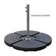 Abble 145 lbs Capacity Weighted Cantilever and Offset Patio Umbrella Base in Black (4-Piece)