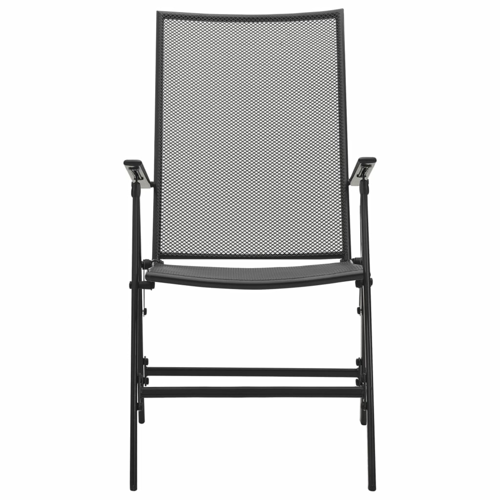 Aibecy Folding Mesh Chairs 4 pcs Steel Anthracite